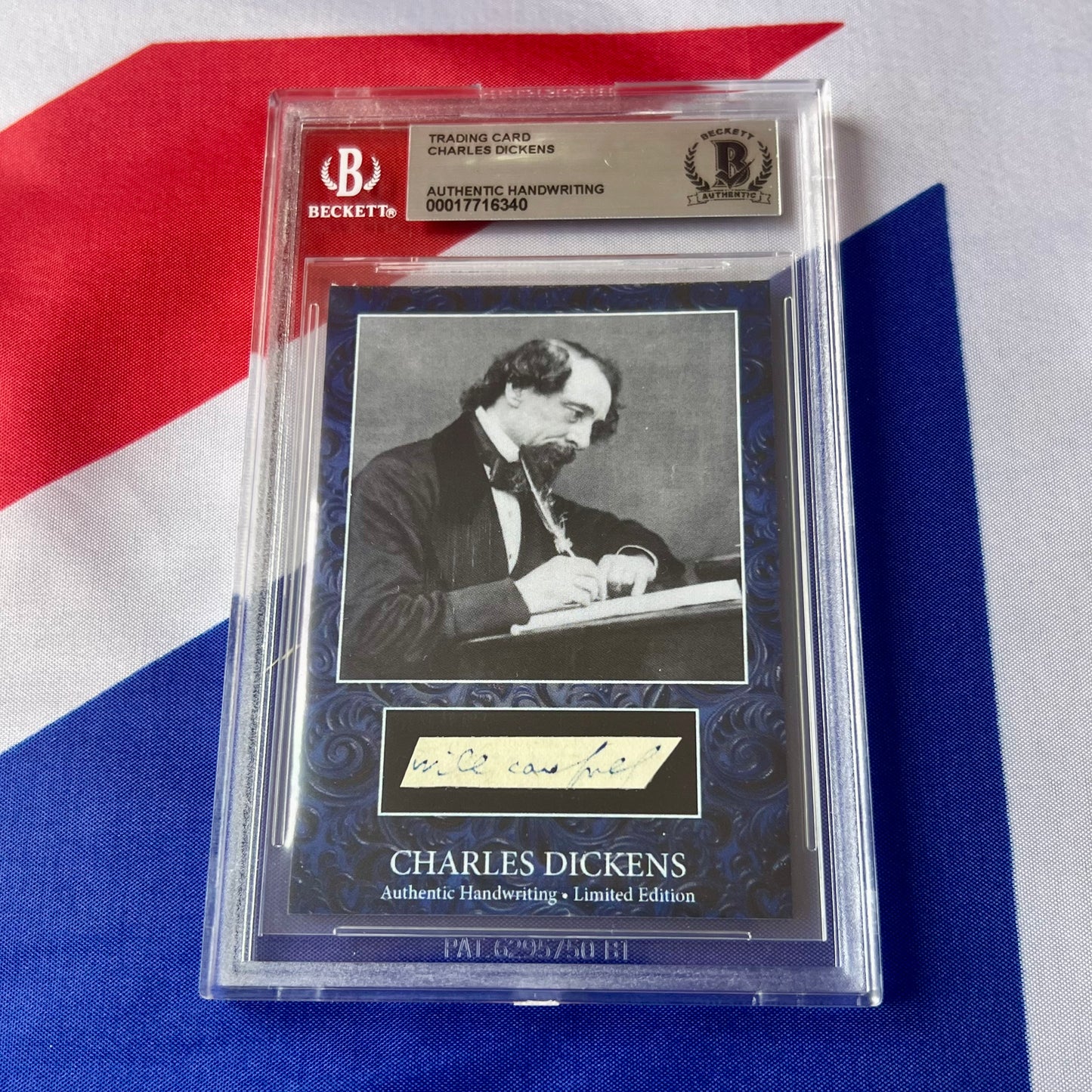 Charles Dickens Beckett Encapsulated Handwriting Removed From an Autograph Letter Signed