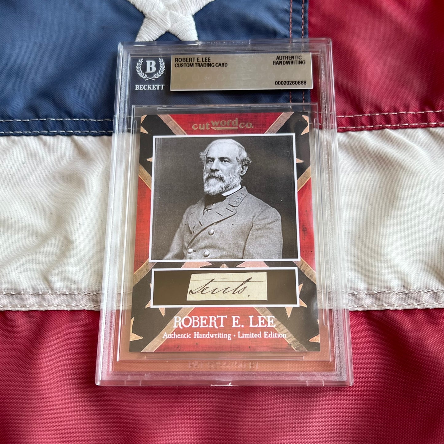 Robert E. Lee Handwritten Word Cut from An Autograph Letter Signed Beckett BAS