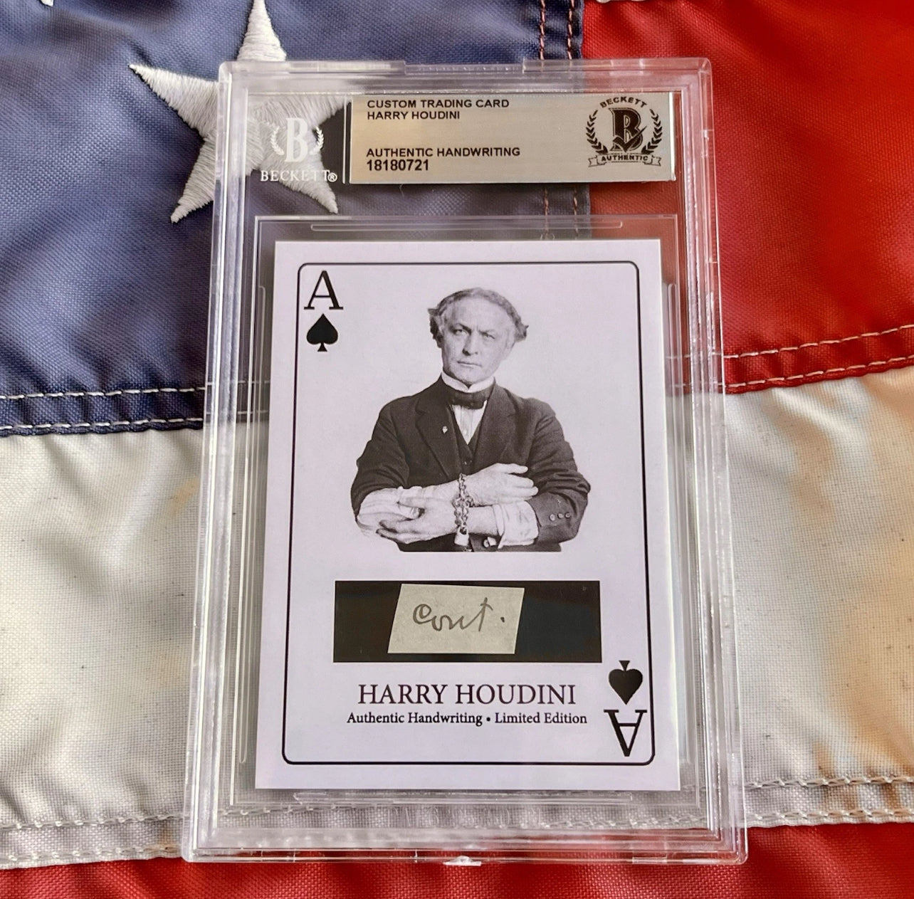 Harry Houdini Handwritten Word Cut from a Autograph Letter Signed Beckett BAS