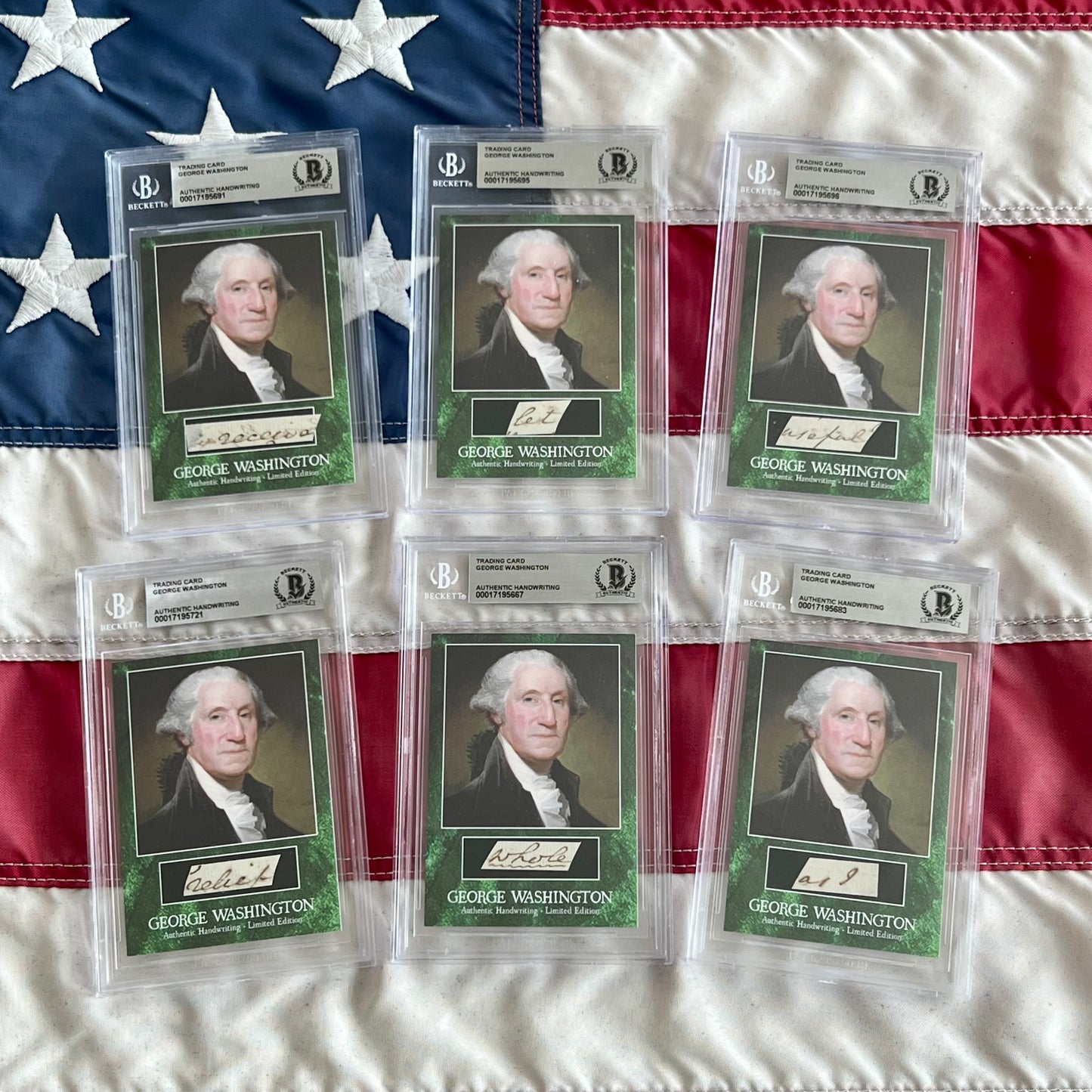George Washington Beckett Encapsulated Handwriting Removed from an Autograph Letter Signed