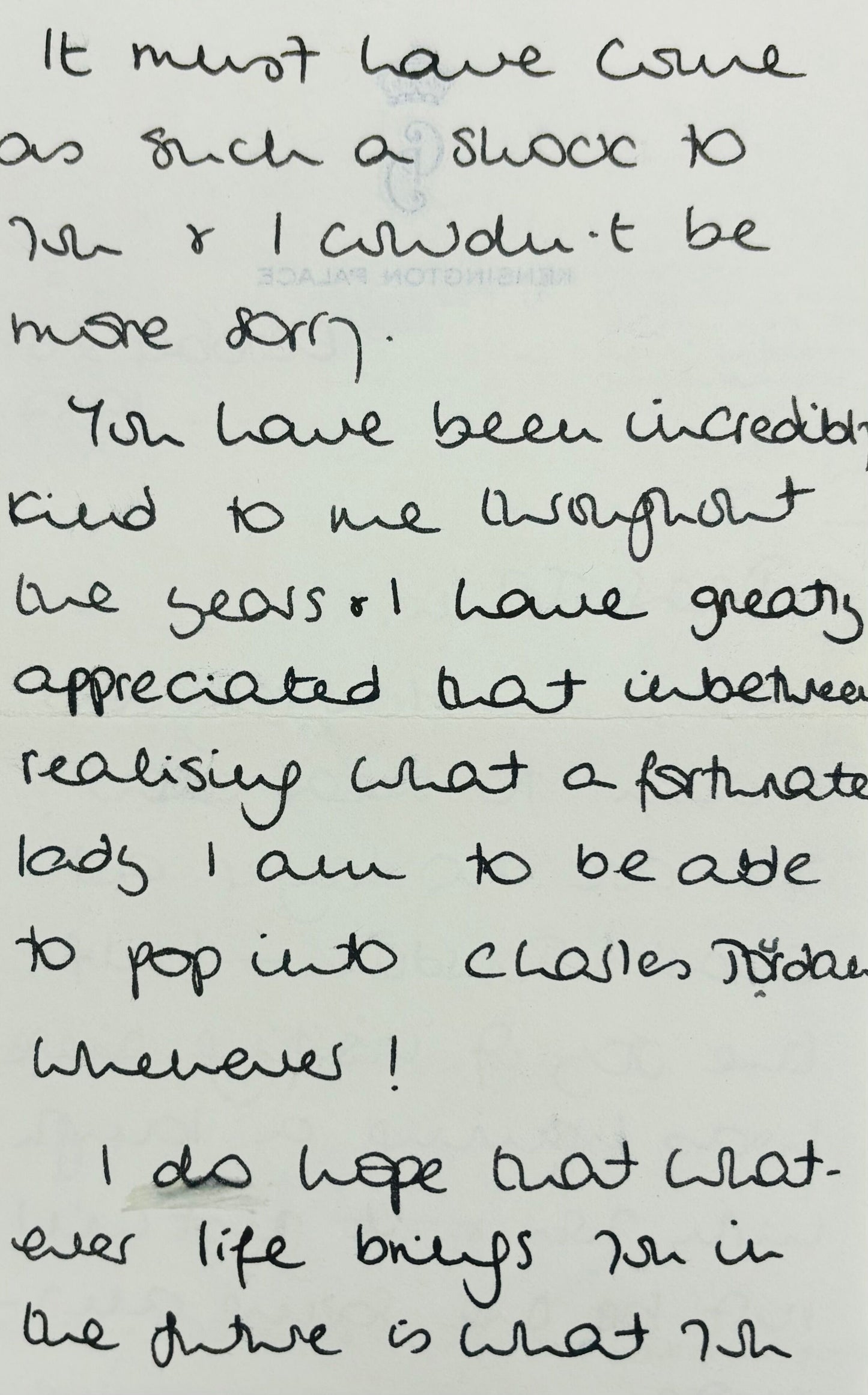 Princess Diana Beckett Encapsulated Handwriting Removed From an Autograph Letter Signed