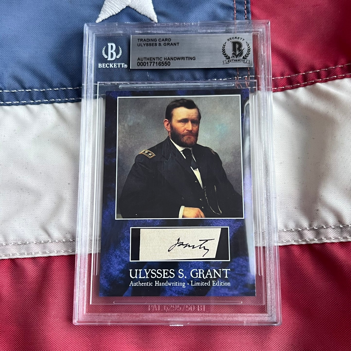Ulysses S. Grant Beckett Encapsulated Handwriting Removed From An Autograph Letter Signed