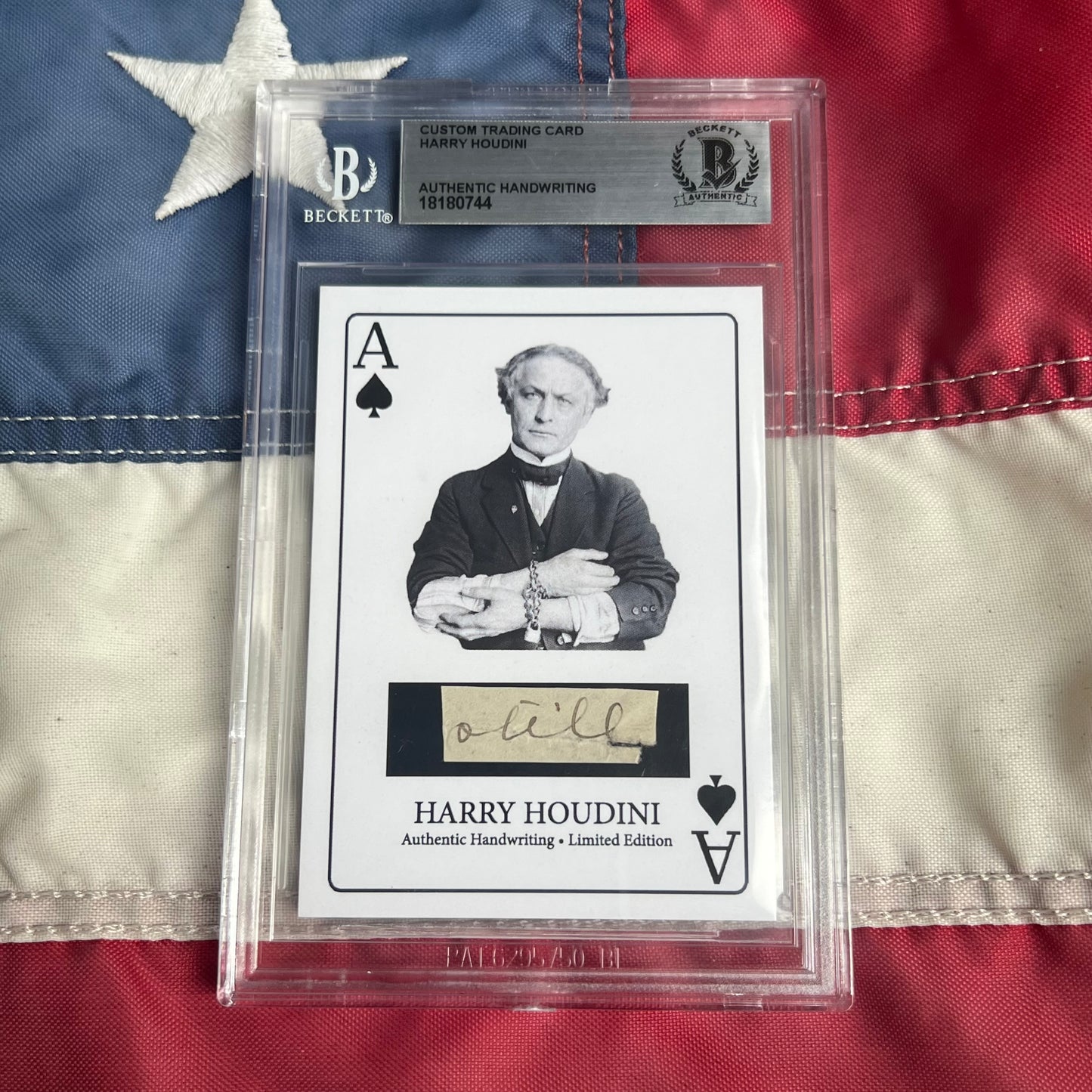 Harry Houdini Handwritten Word Cut from a Autograph Letter Signed Beckett BAS