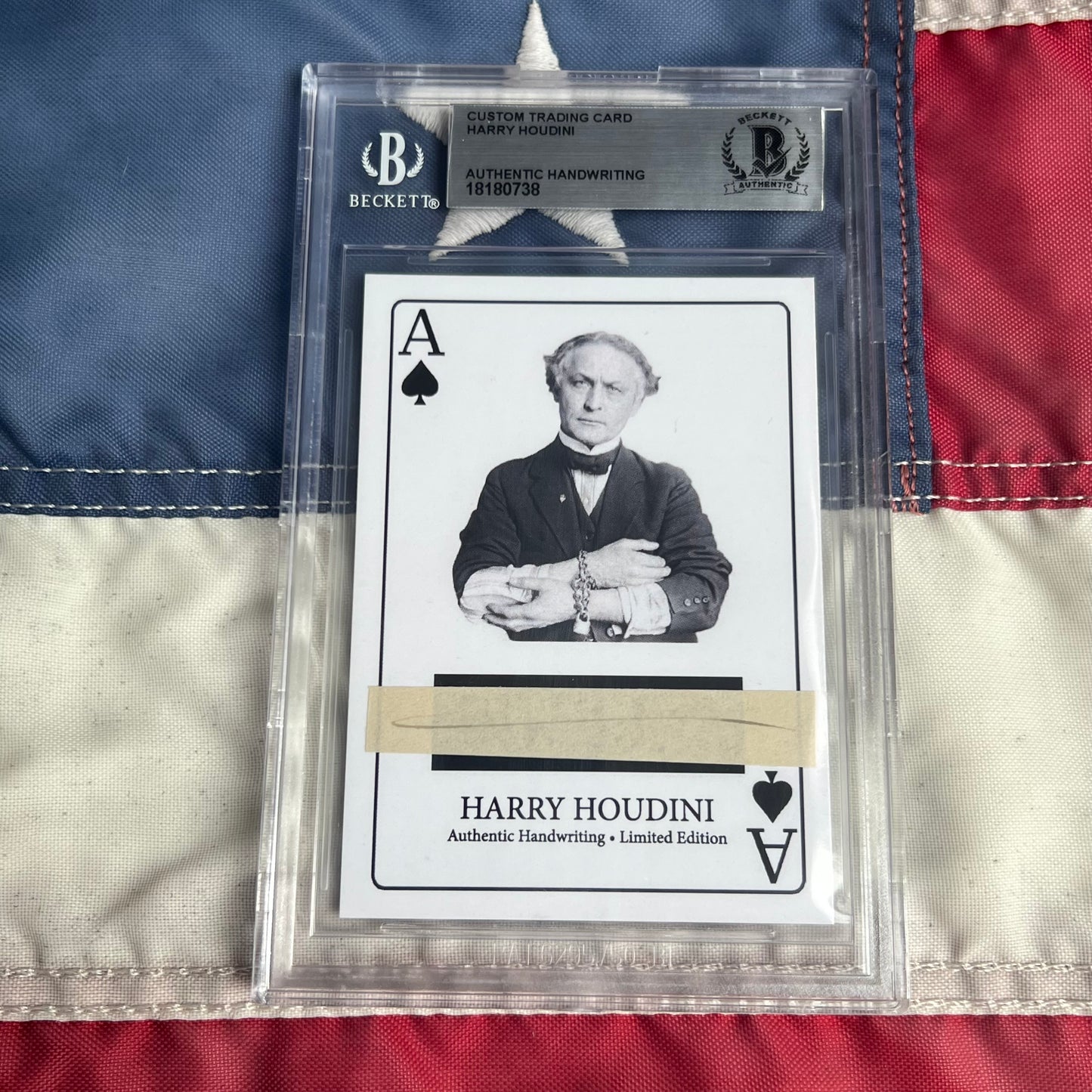 Harry Houdini Handwritten Word Cut from a Autograph Letter Signed Beckett BAS