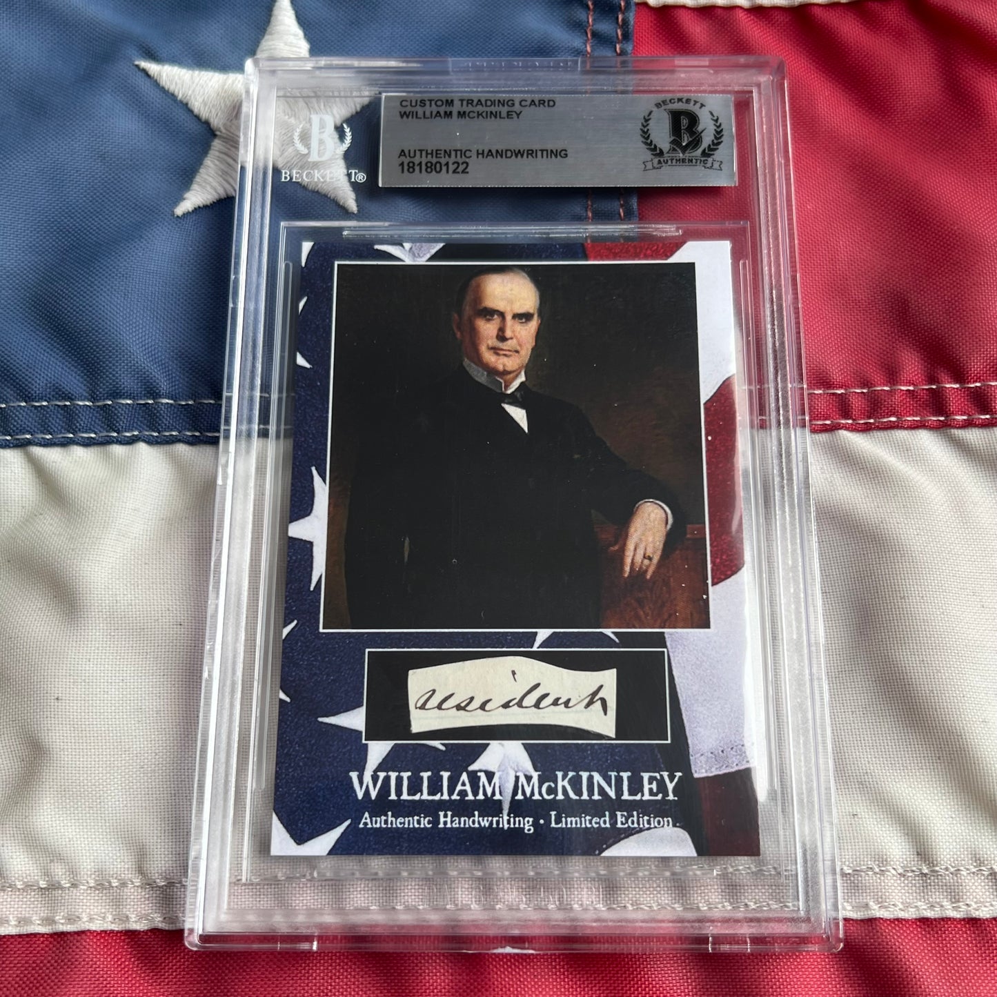 William McKinley Beckett Encapsulated Handwriting Removed from an Autograph Document Signed