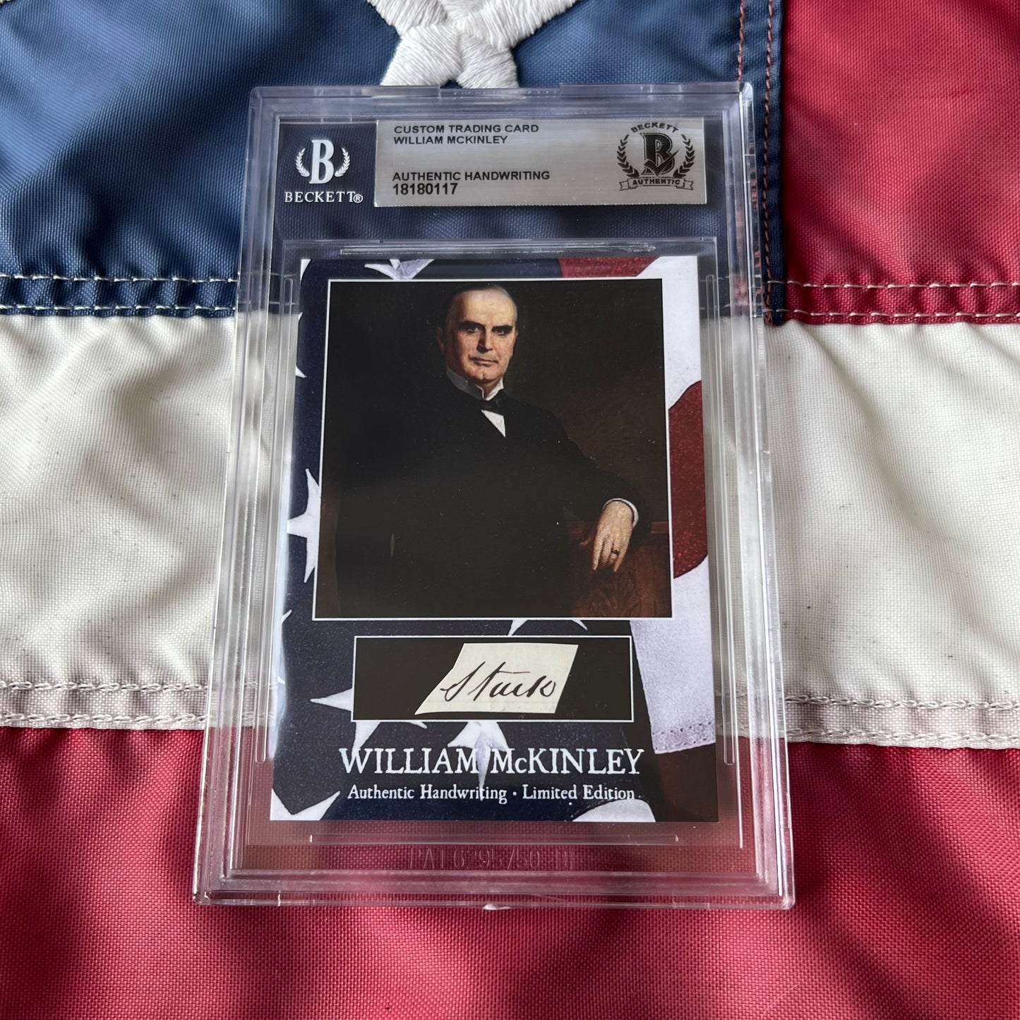 William McKinley Beckett Encapsulated Handwriting Removed from an Autograph Document Signed