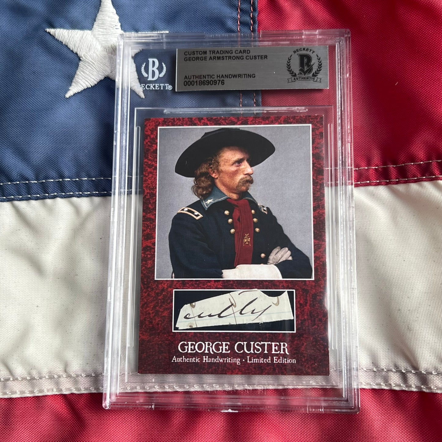 George Custer Beckett Encapsulated Handwriting Removed from an Autograph Letter Signed