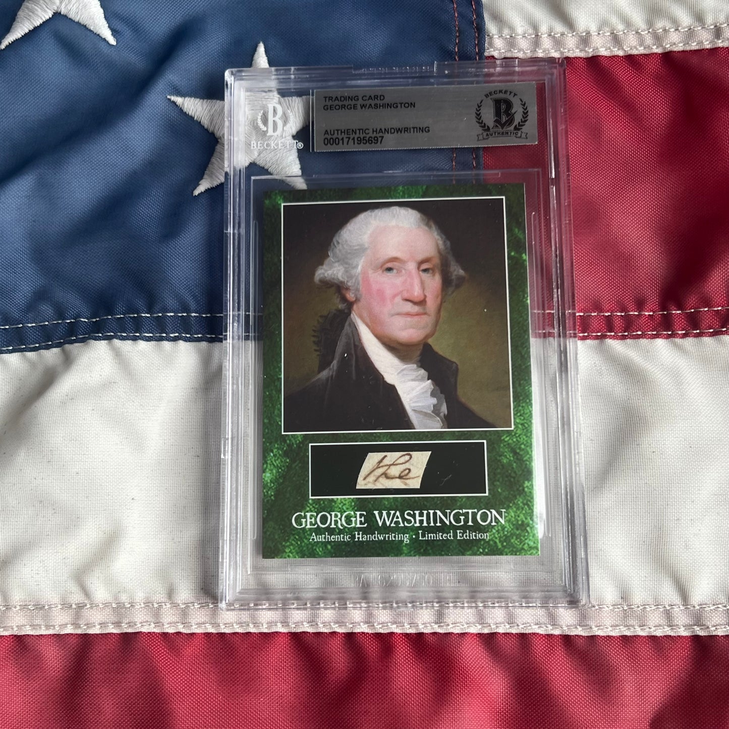 George Washington Beckett Encapsulated Handwriting Removed from an Autograph Letter Signed