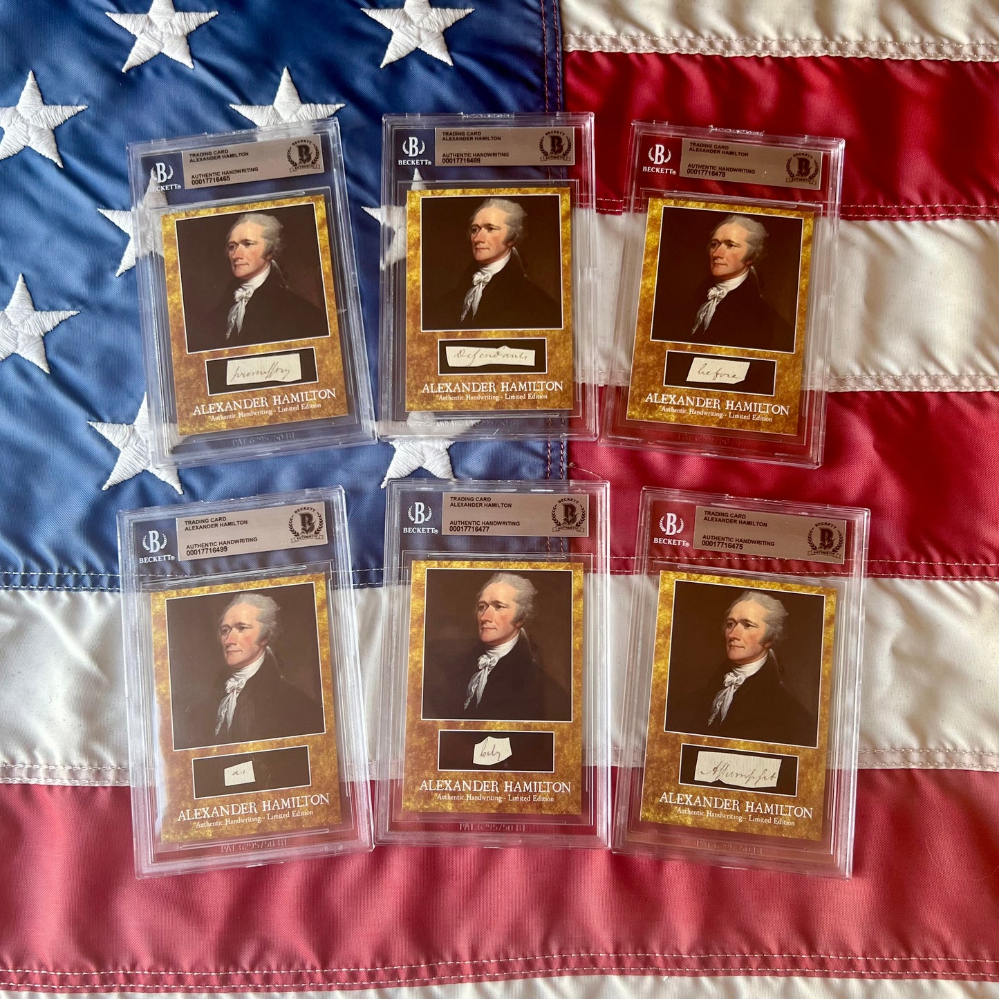 Alexander Hamilton Beckett Encapsulated Handwriting Removed From an Autograph Letter Signed