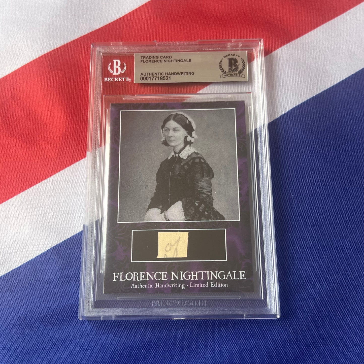 Florence Nightingale Beckett Encapsulated Handwriting Removed From an Autograph Letter Signed