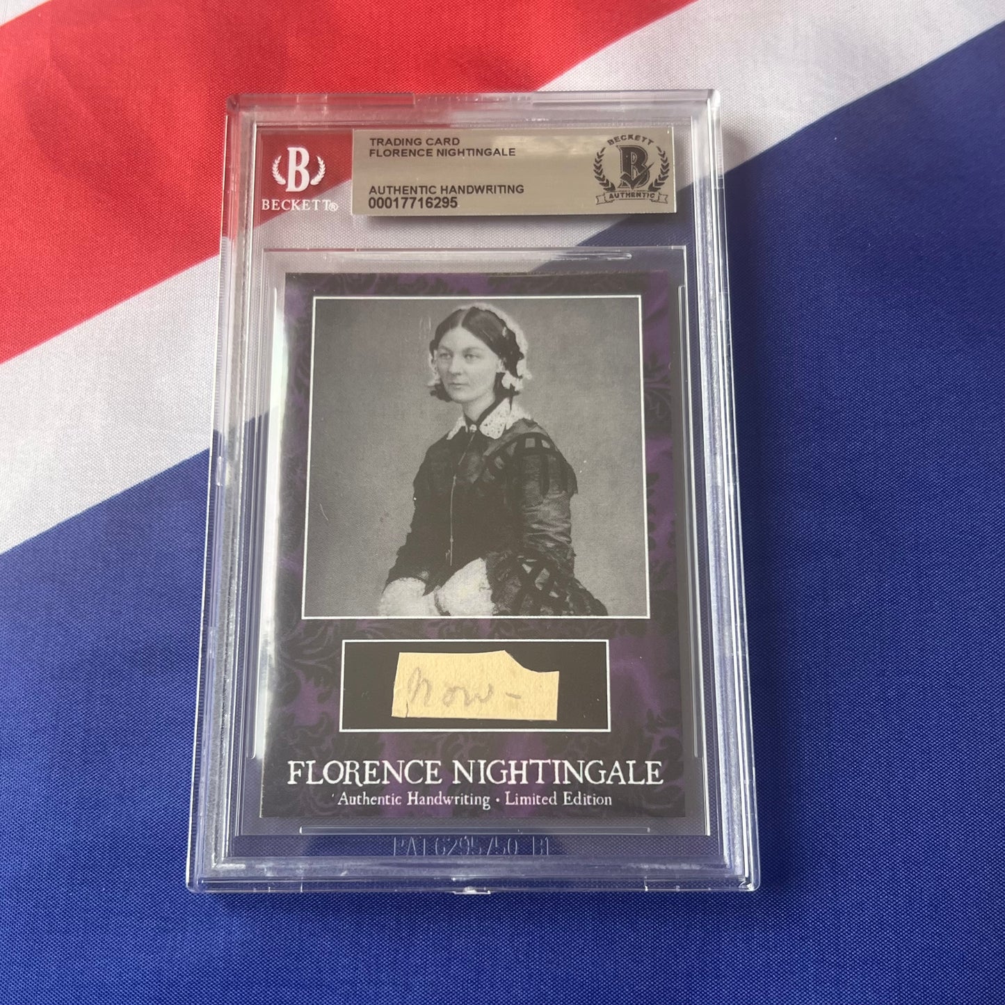Florence Nightingale Beckett Encapsulated Handwriting Removed From an Autograph Letter Signed