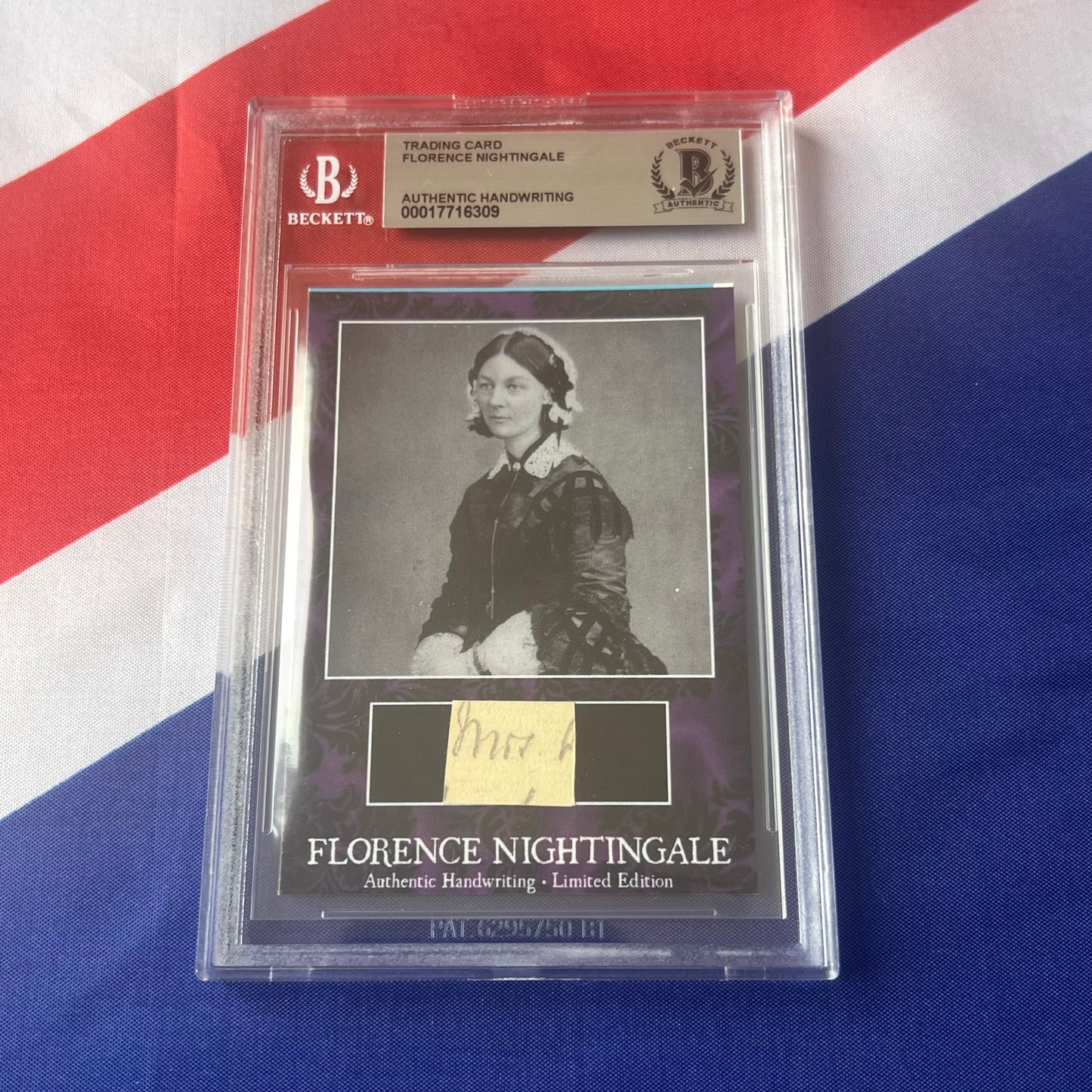 Florence Nightingale Beckett Encapsulated Handwriting Removed From an Autograph Letter Signed