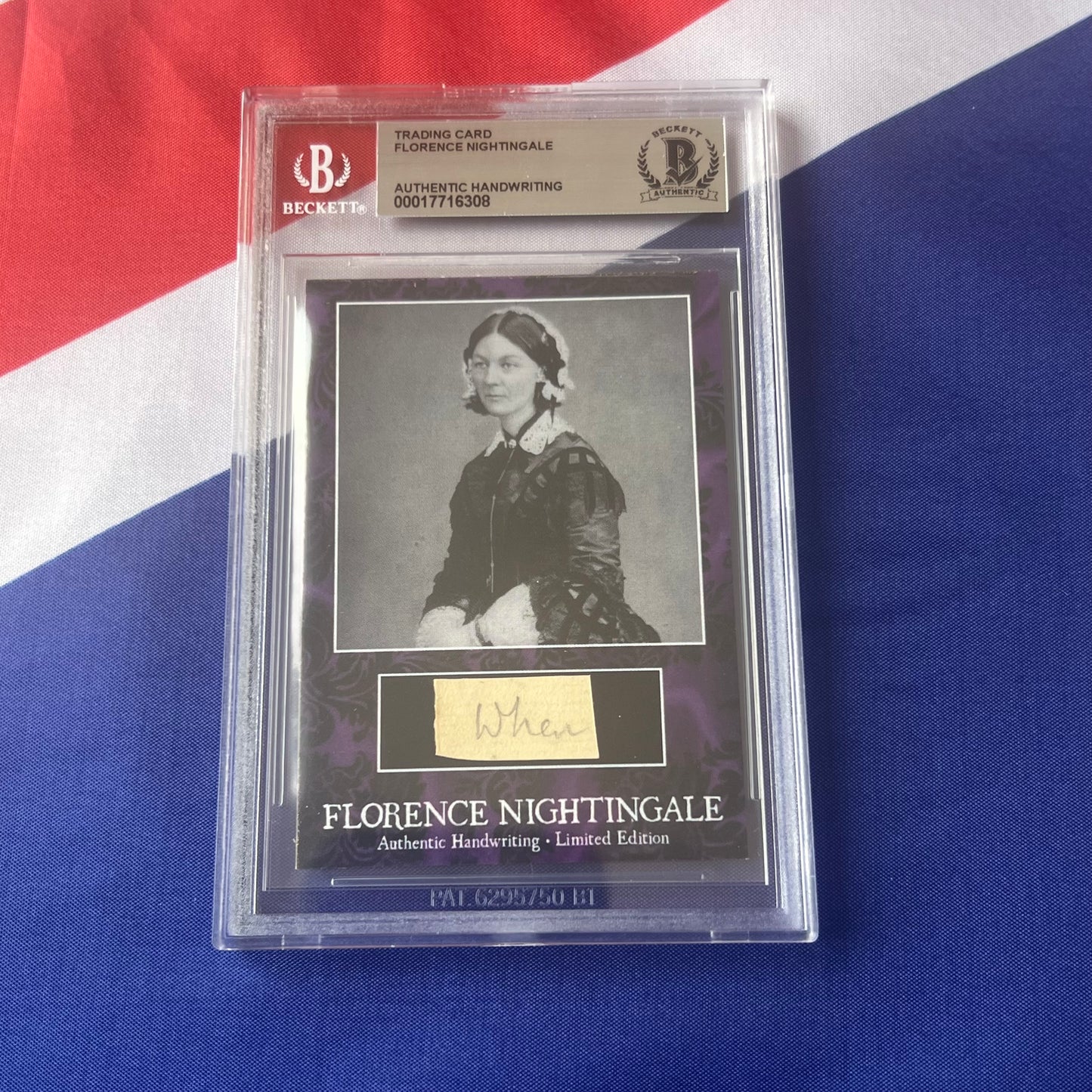 Florence Nightingale Beckett Encapsulated Handwriting Removed From an Autograph Letter Signed