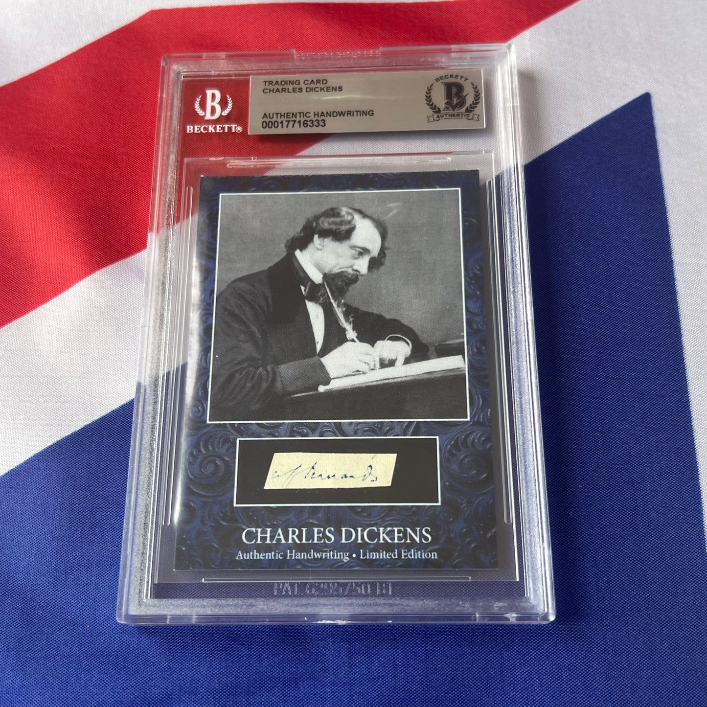 Charles Dickens Beckett Encapsulated Handwriting Removed From an Autograph Letter Signed