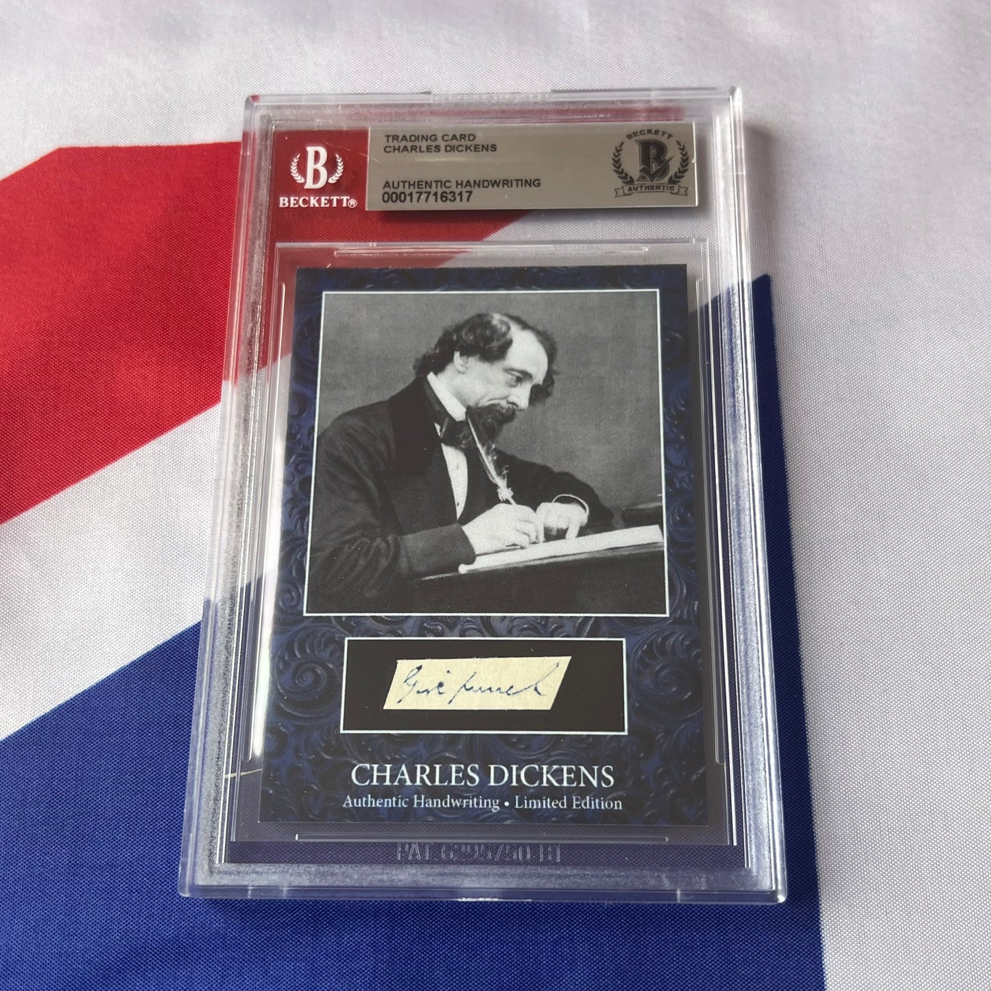 Charles Dickens Beckett Encapsulated Handwriting Removed From an Autograph Letter Signed
