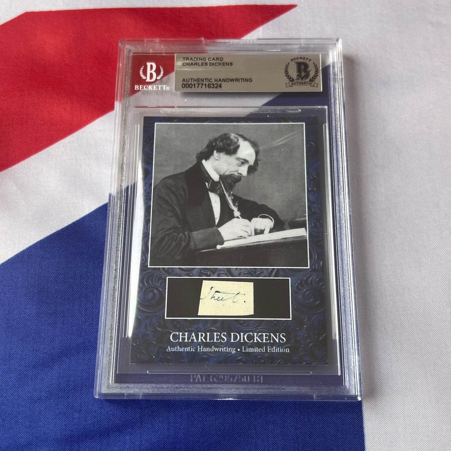Charles Dickens Beckett Encapsulated Handwriting Removed From an Autograph Letter Signed