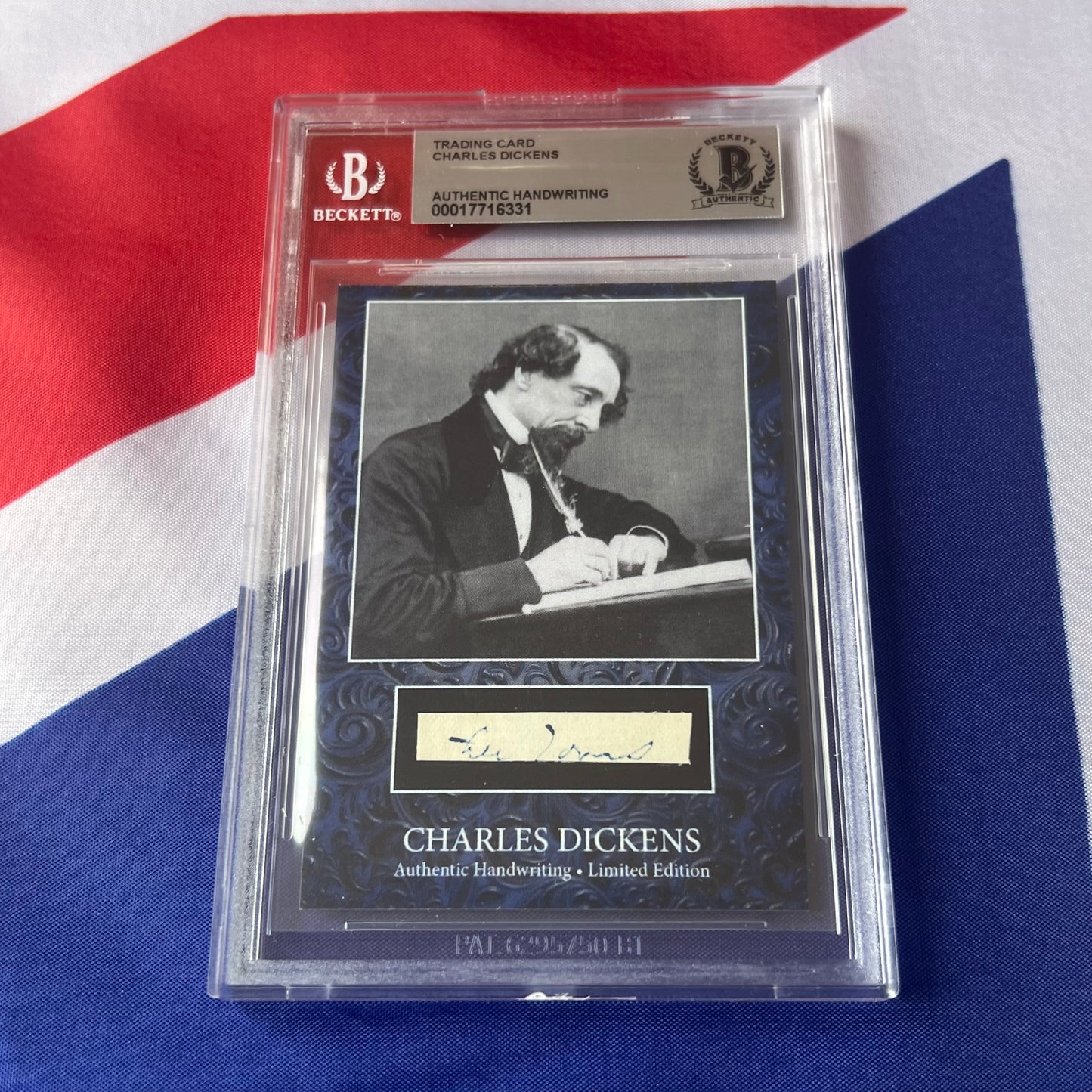 Charles Dickens Beckett Encapsulated Handwriting Removed From an Autograph Letter Signed