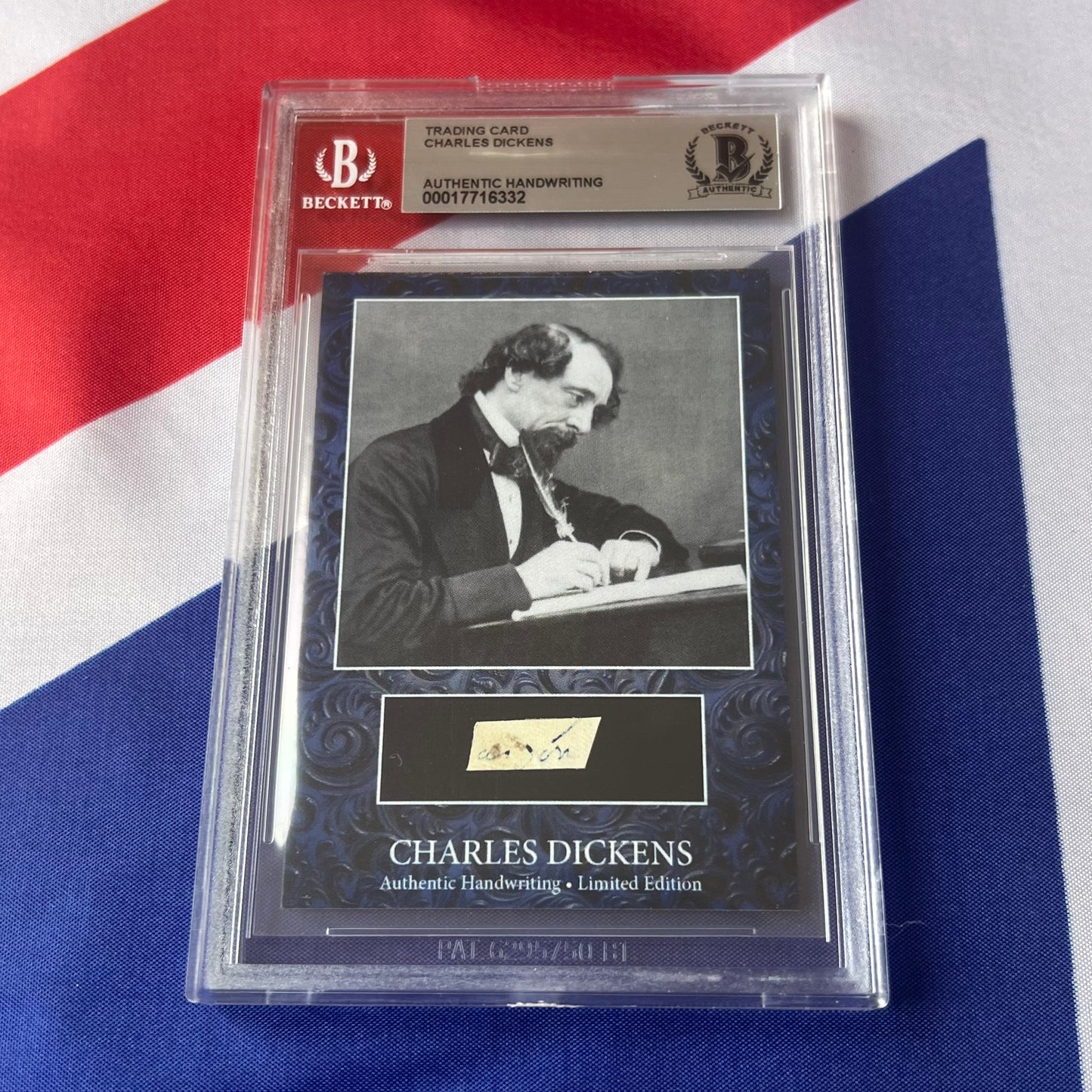 Charles Dickens Beckett Encapsulated Handwriting Removed From an Autograph Letter Signed