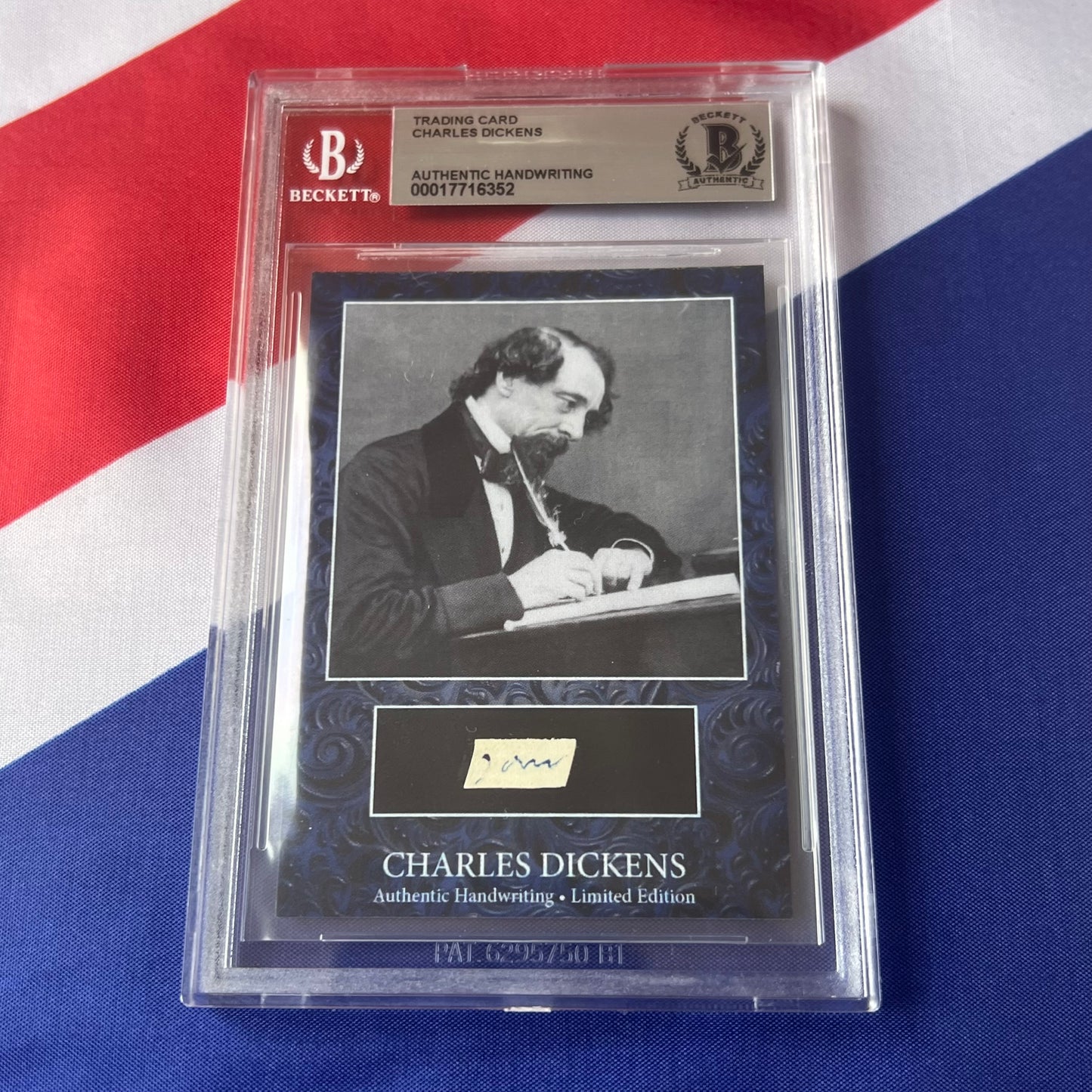 Charles Dickens Beckett Encapsulated Handwriting Removed From an Autograph Letter Signed
