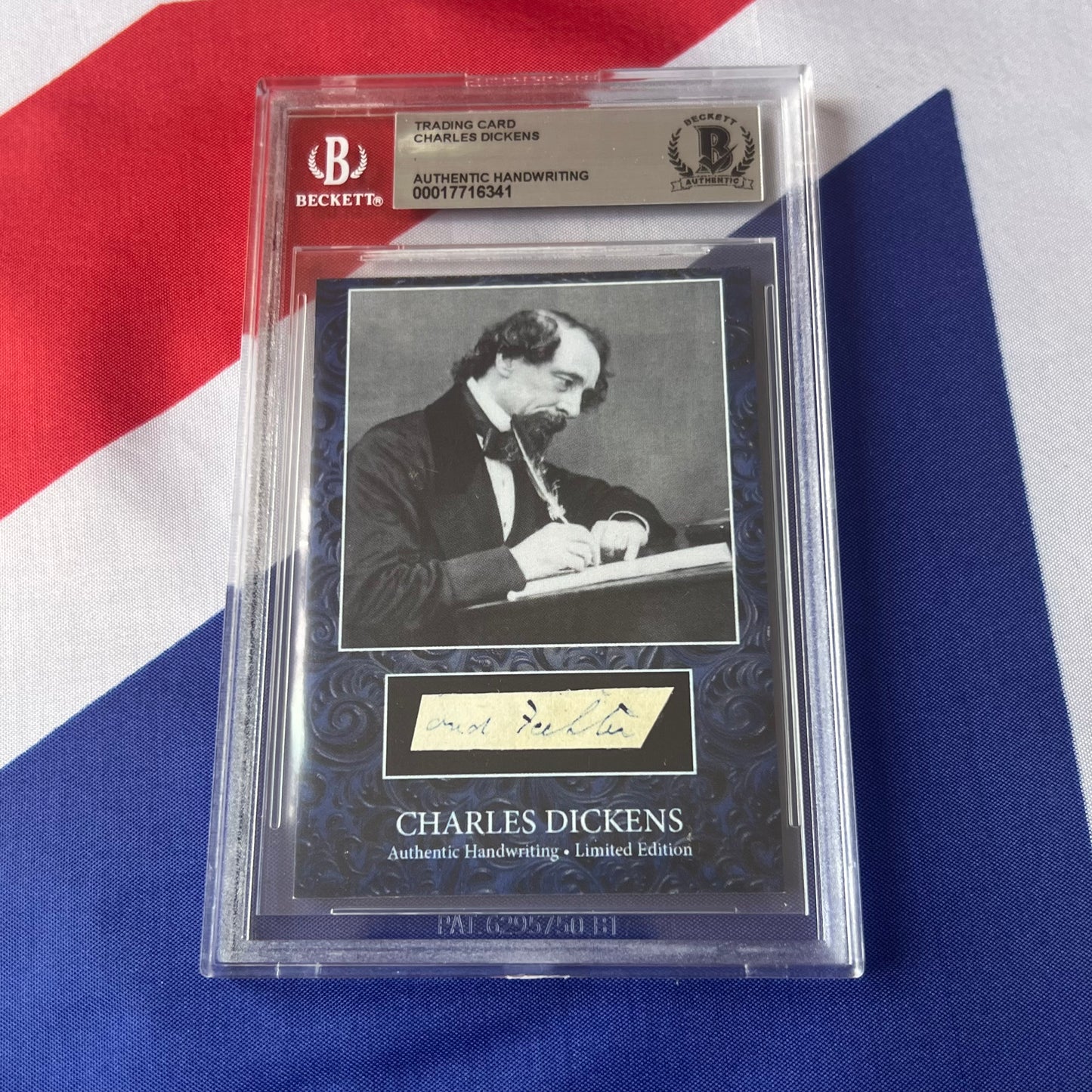 Charles Dickens Beckett Encapsulated Handwriting Removed From an Autograph Letter Signed