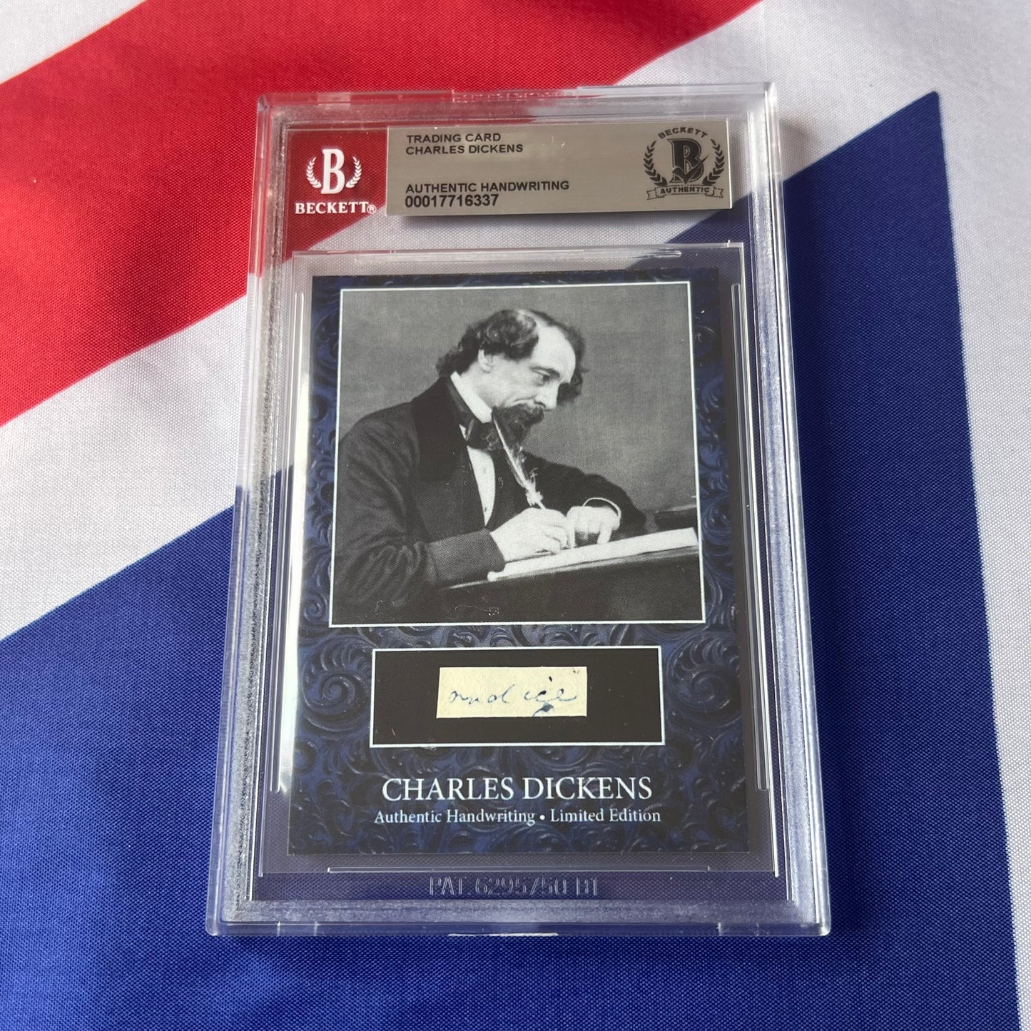 Charles Dickens Beckett Encapsulated Handwriting Removed From an Autograph Letter Signed