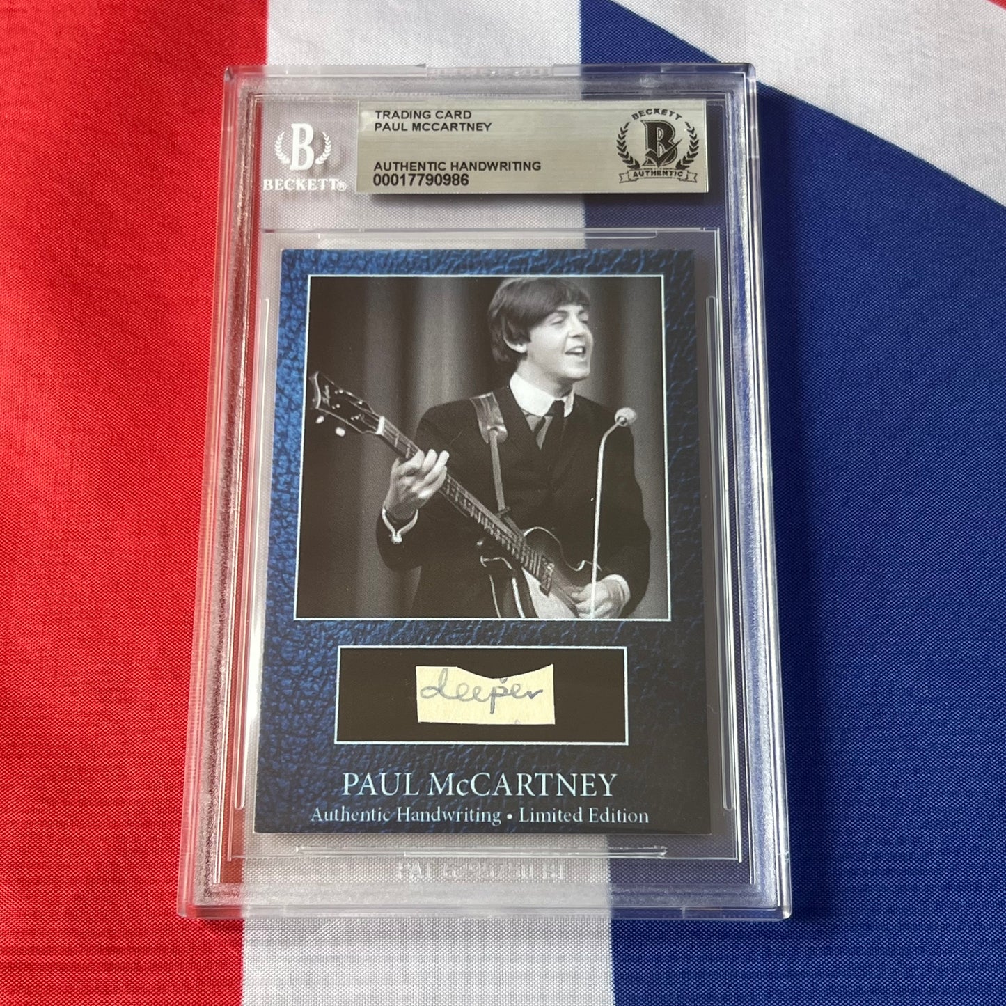 Paul McCartney Beckett Encapsulated Handwriting Removed From His Highschool Notebook