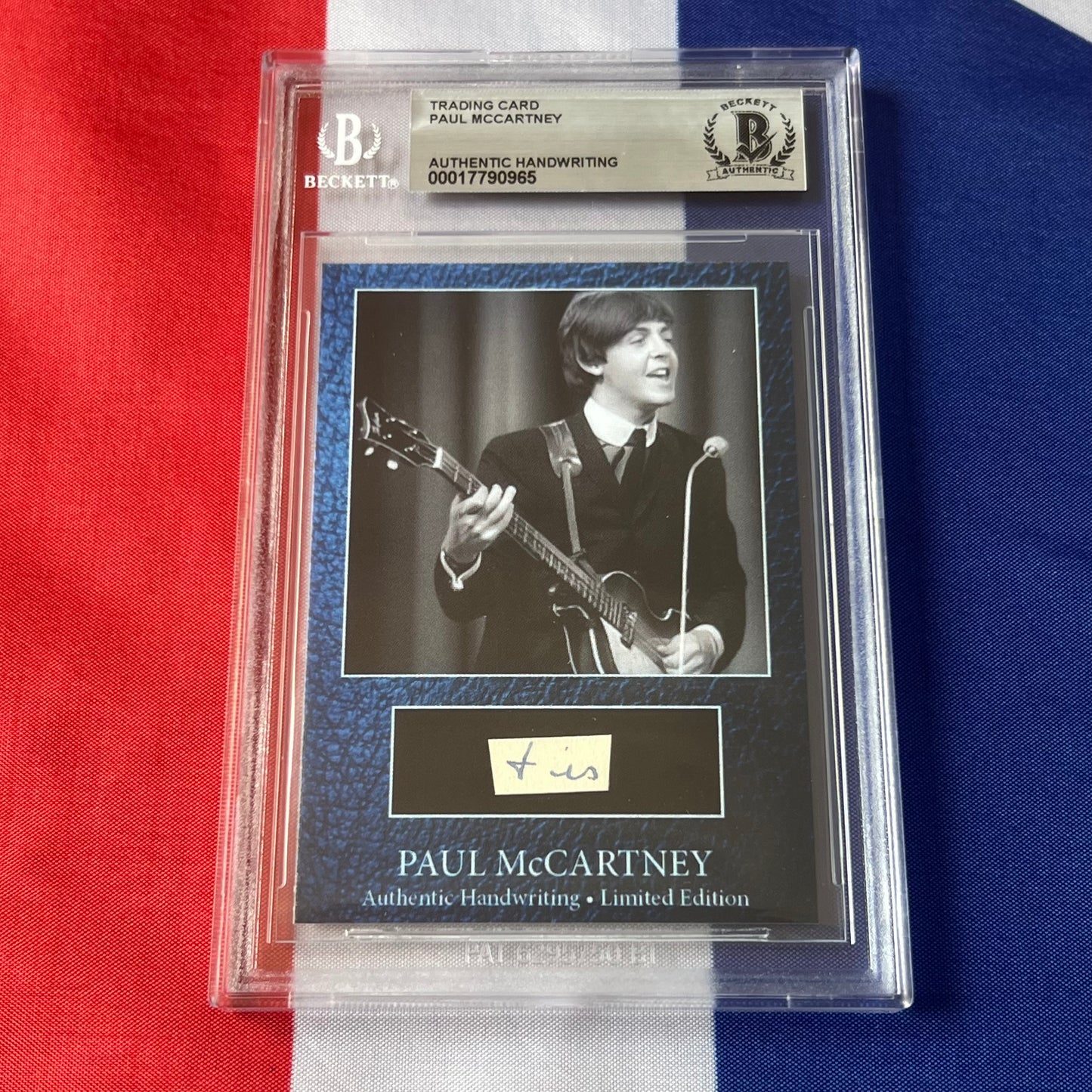 Paul McCartney Beckett Encapsulated Handwriting Removed From His Highschool Notebook