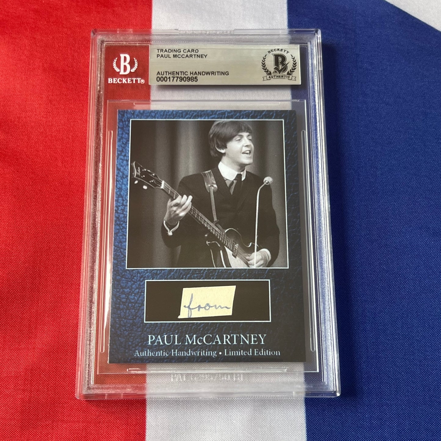 Paul McCartney Beckett Encapsulated Handwriting Removed From His Highschool Notebook