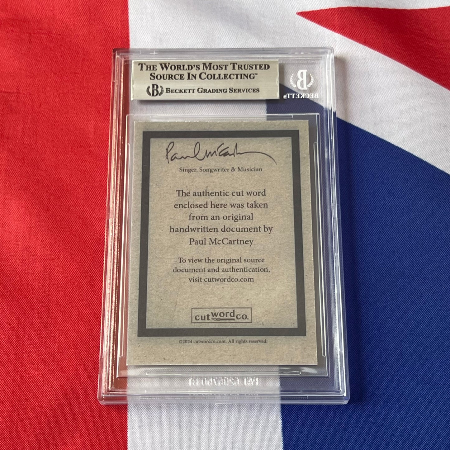 Paul McCartney Beckett Encapsulated Handwriting Removed From His Highschool Notebook