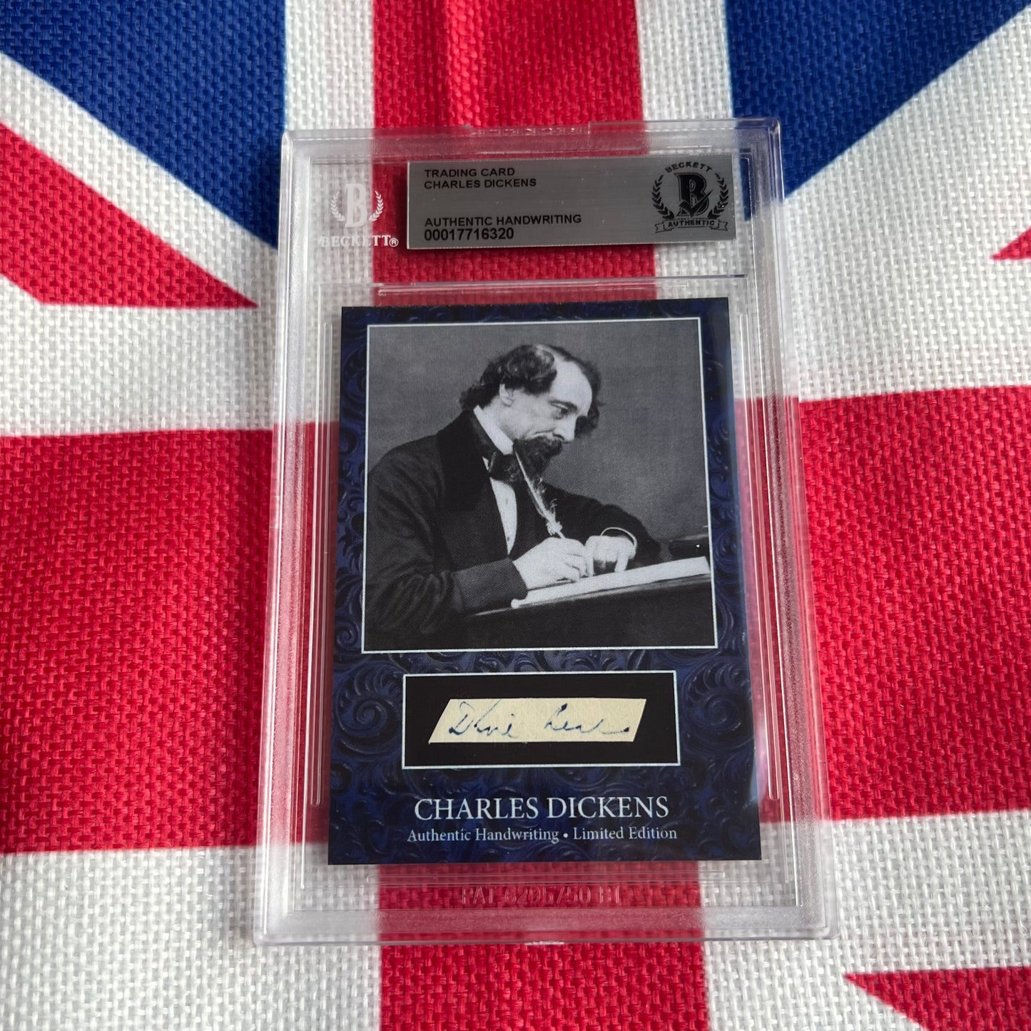 Charles Dickens Beckett Encapsulated Handwriting Removed From an Autograph Letter Signed