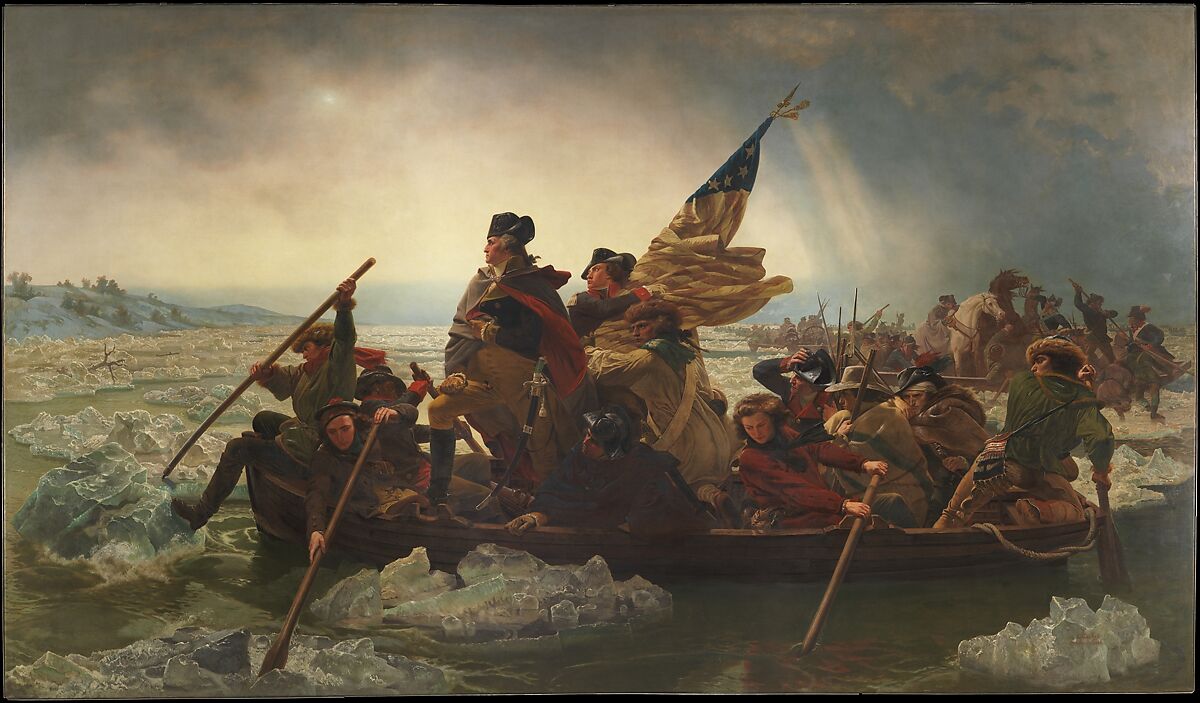 Painting of Washington crossing the deleware