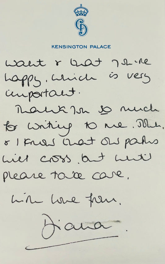 Princess Diana Original Document