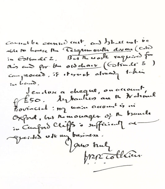 J. R. R. Tolkien Original Document