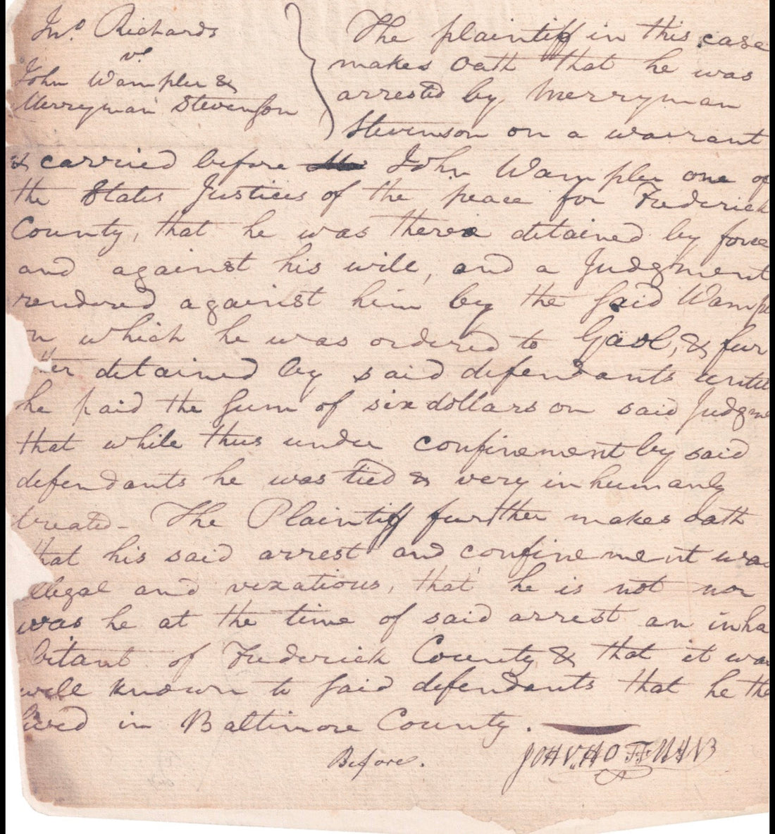 Francis Scott Key Original Document