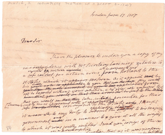 James Monroe Original Document