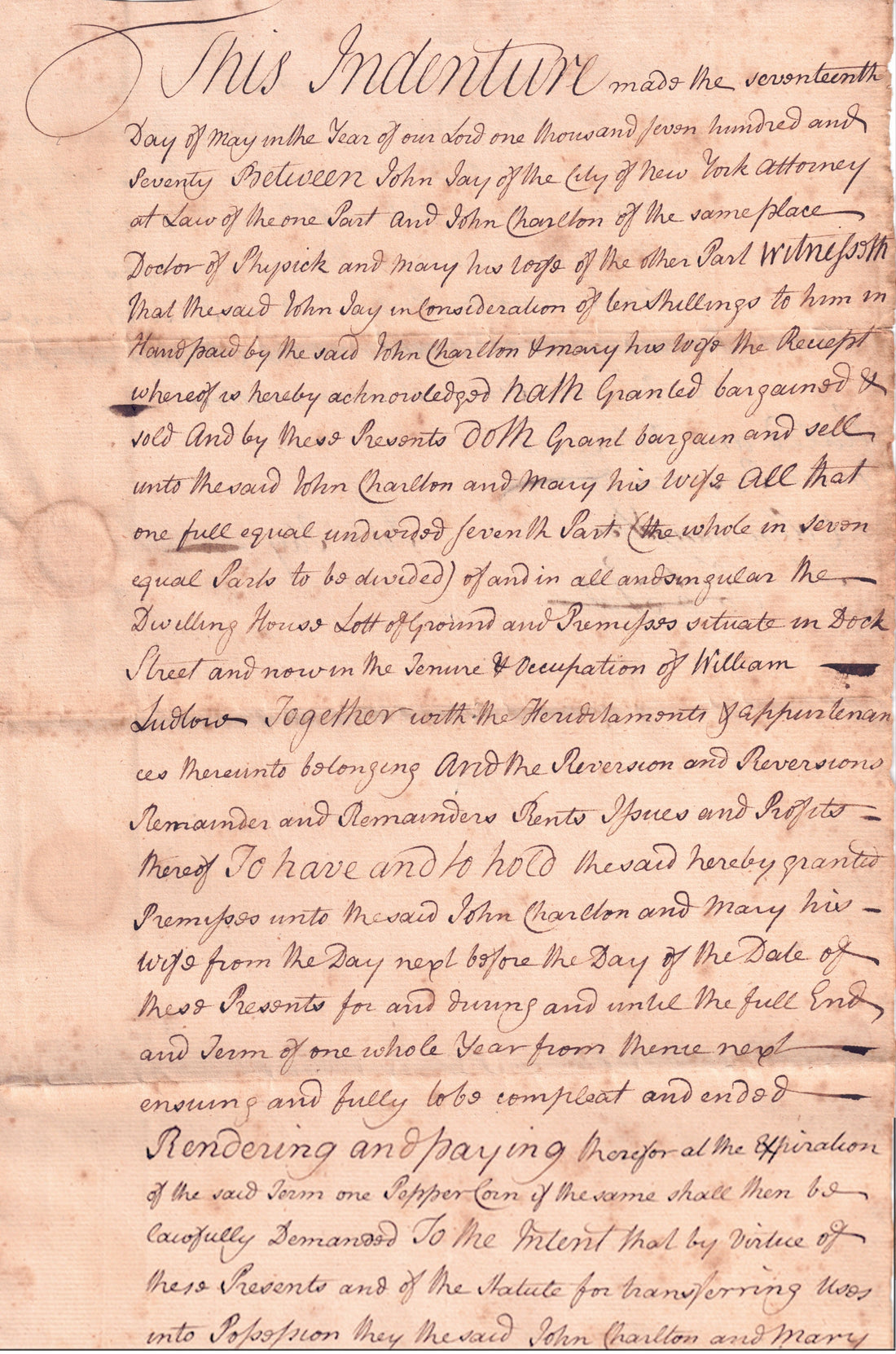 John Jay Original Document