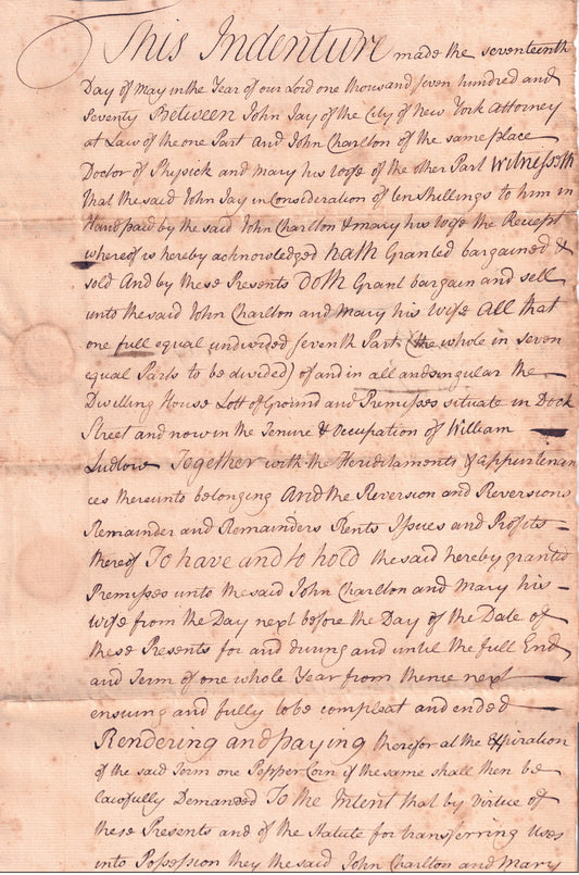 John Jay Original Document