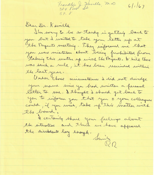 Ronald Reagan Original Document