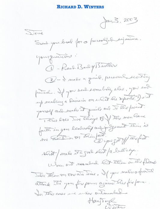 Dick Winters Original Document