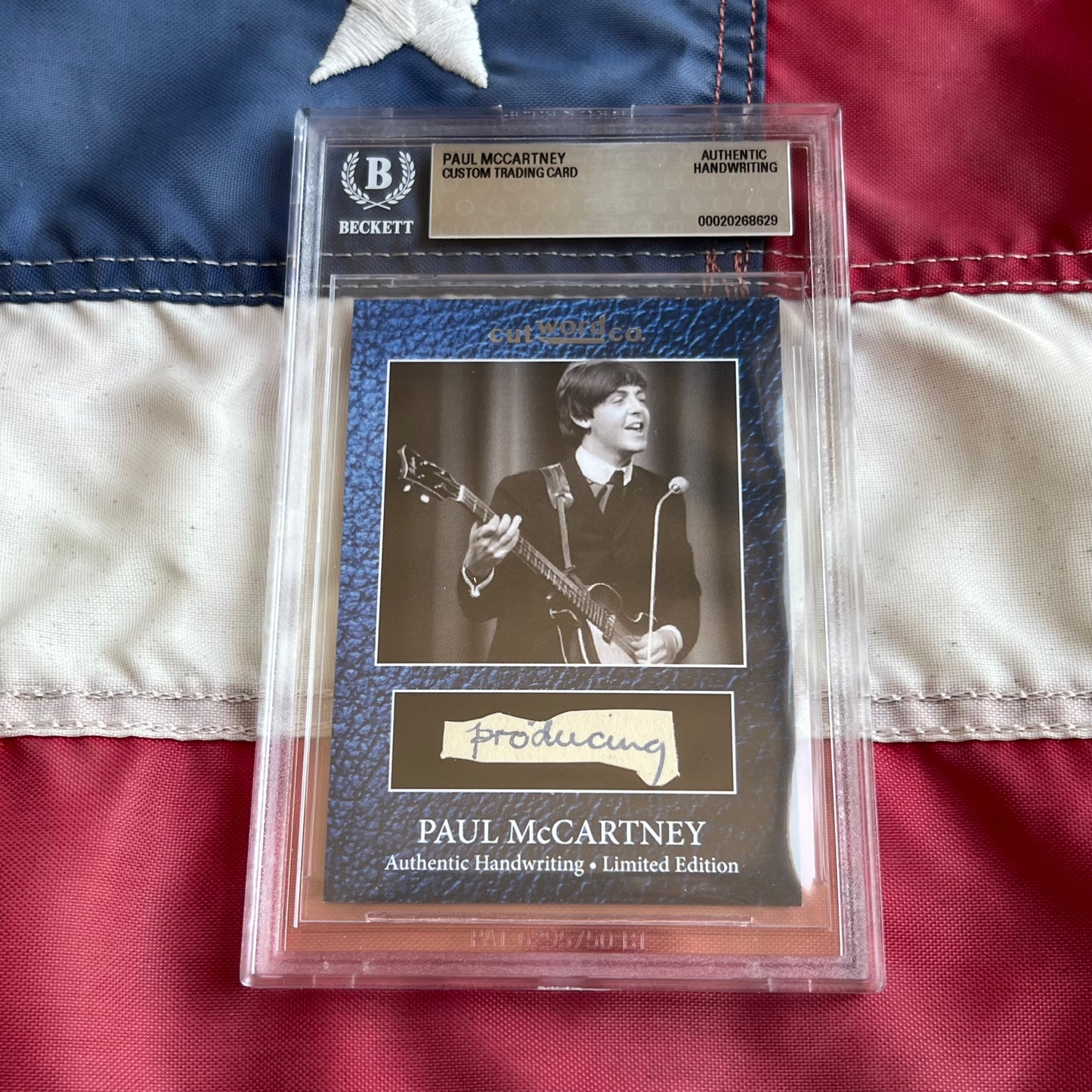Paul McCartney Beckett Encapsulated Handwriting Removed From His Highschool Notebook
