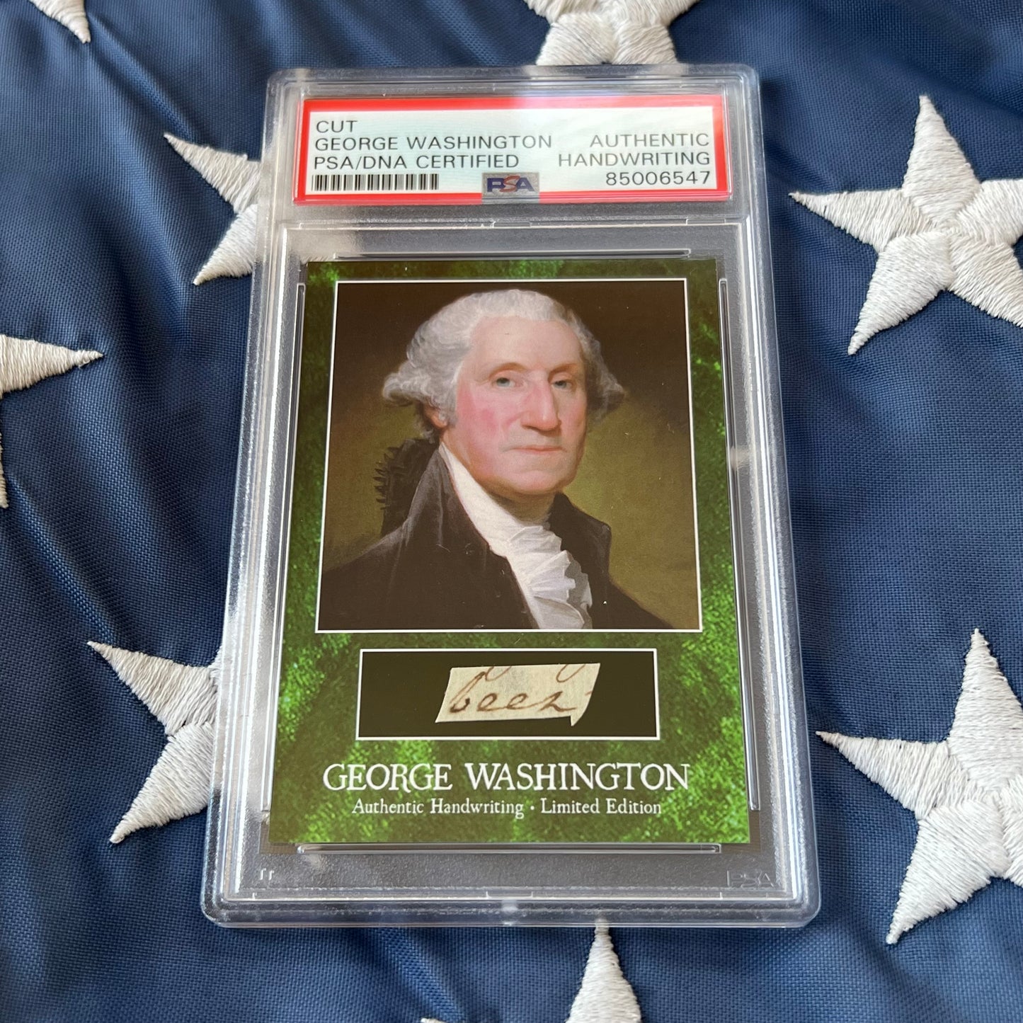 George Washington PSA/DNA Encapsulated Handwriting Removed from an Autograph Letter Signed