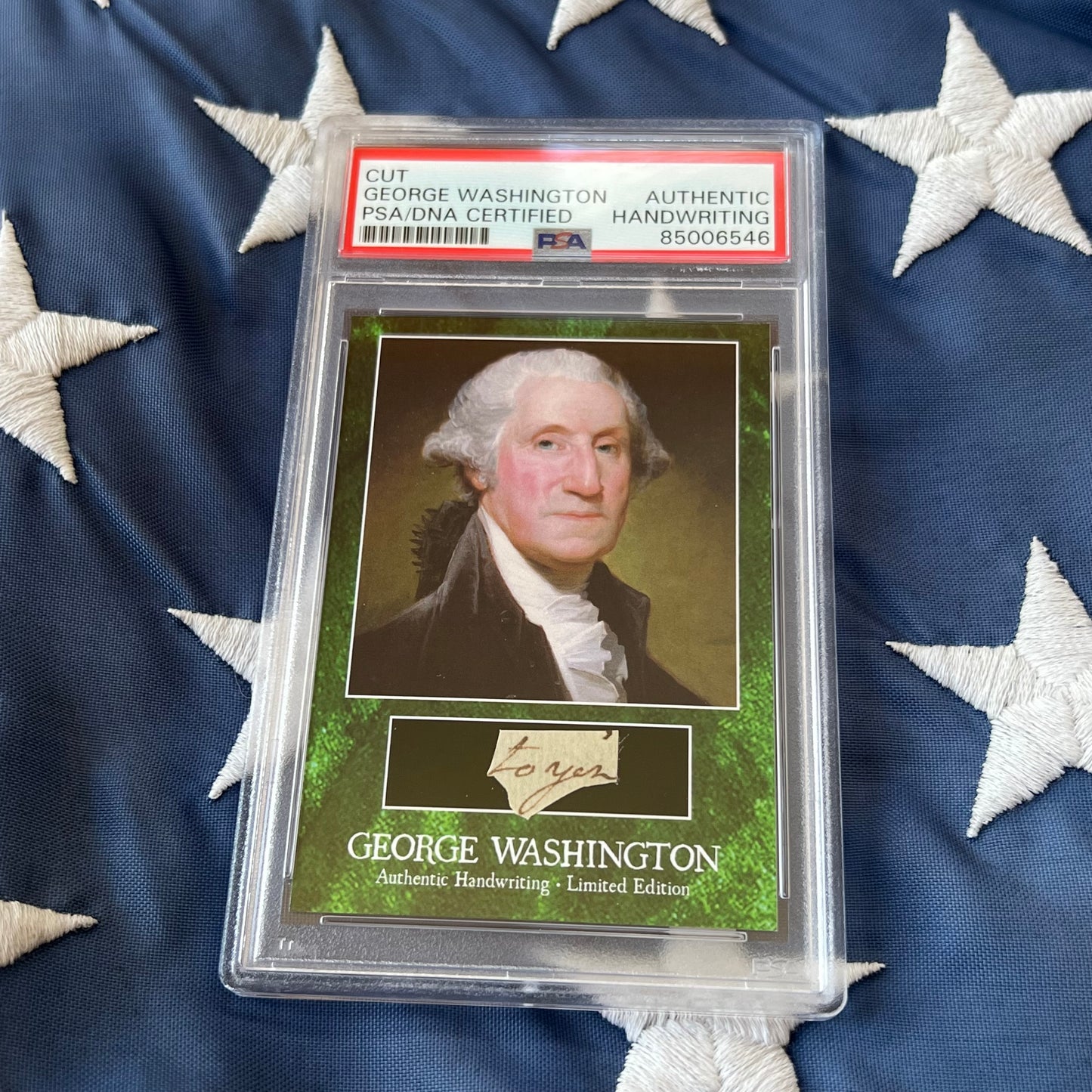 George Washington PSA/DNA Encapsulated Handwriting Removed from an Autograph Letter Signed