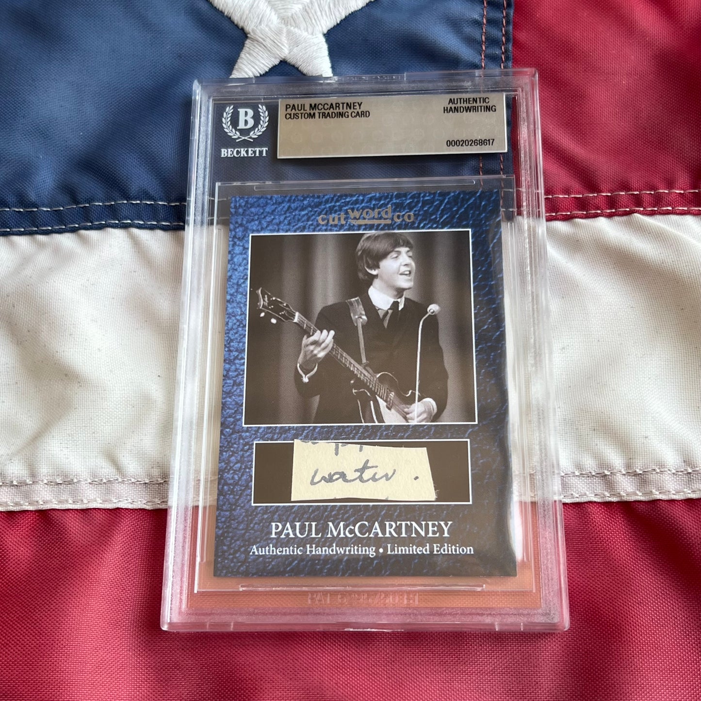 Paul McCartney Beckett Encapsulated Handwriting Removed From His Highschool Notebook