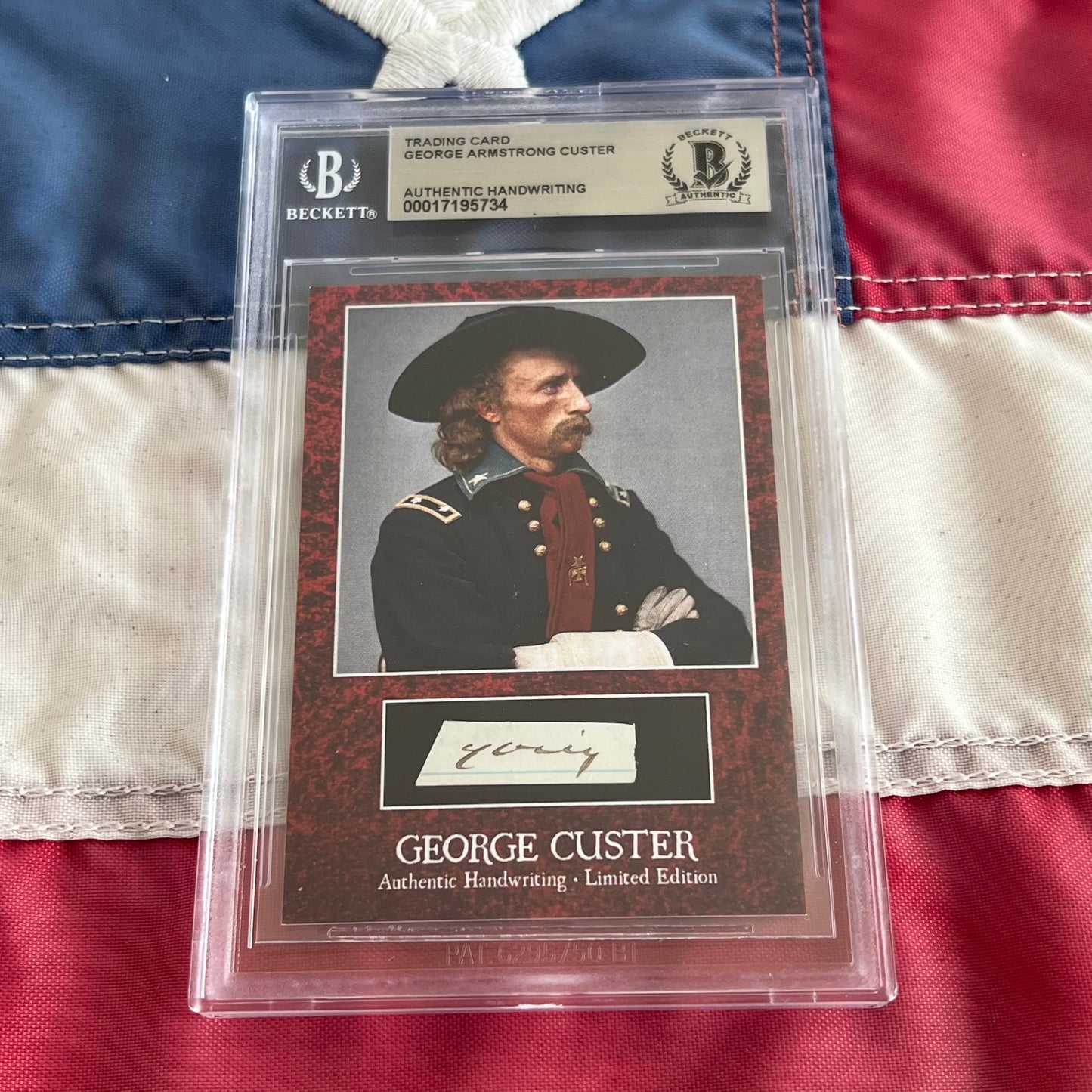 George Custer Beckett Encapsulated Handwriting Removed from an Autograph Letter Signed