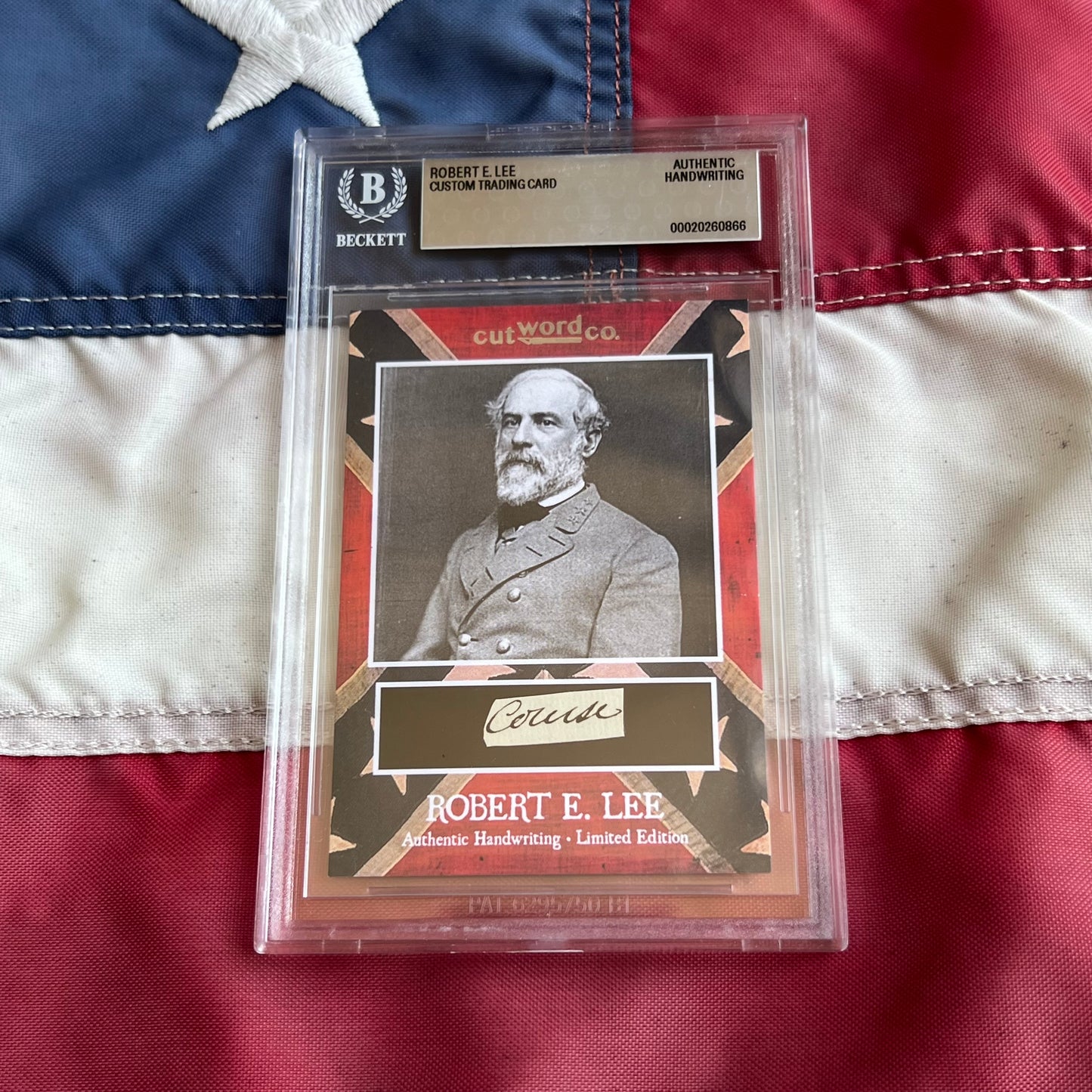 Robert E. Lee Handwritten Word Cut from An Autograph Letter Signed Beckett BAS