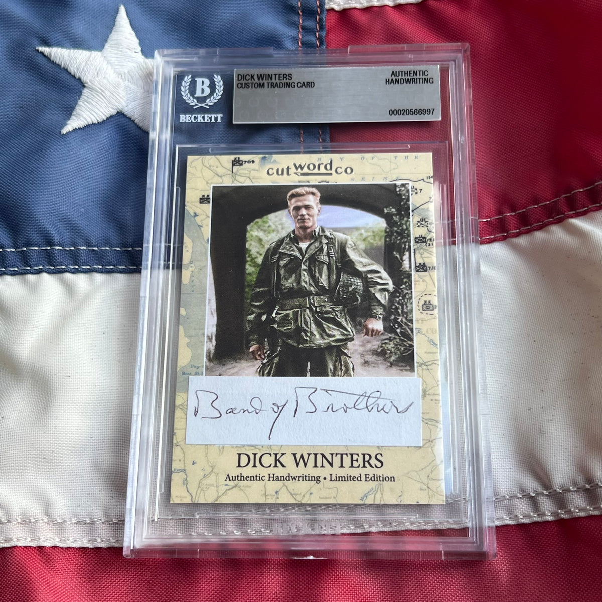 Dick Winters Beckett Handwriting Cut from BAND OF BROTHERS Autograph Letter Signed
