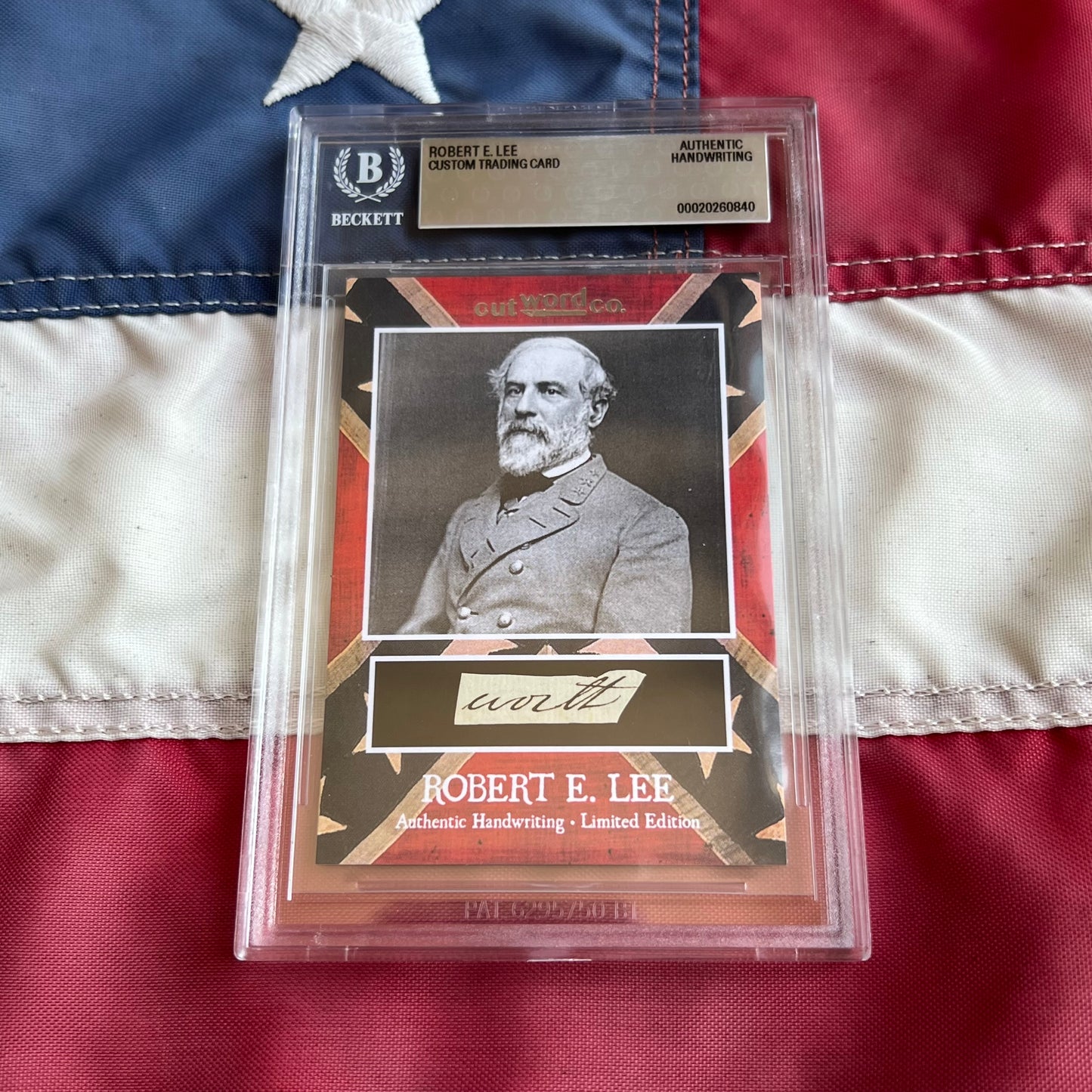 Robert E. Lee Handwritten Word Cut from An Autograph Letter Signed Beckett BAS