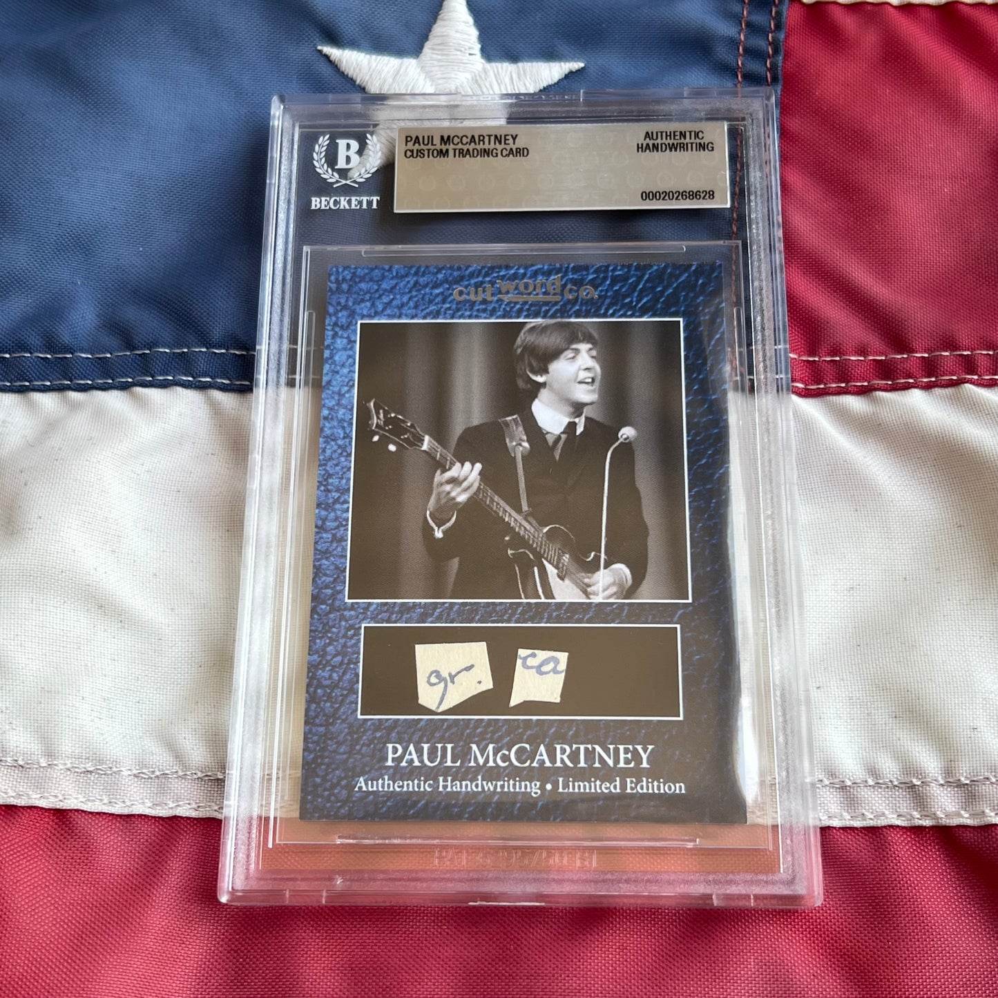Paul McCartney Beckett Encapsulated Handwriting Removed From His Highschool Notebook