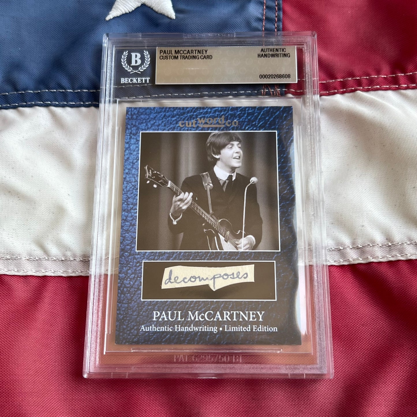 Paul McCartney Beckett Encapsulated Handwriting Removed From His Highschool Notebook
