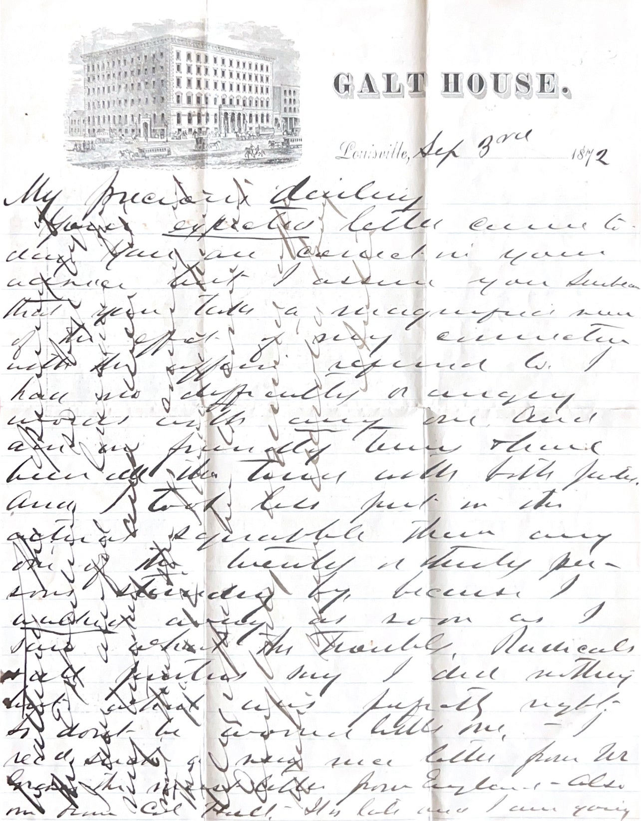 George Custer Beckett Encapsulated Handwriting Removed from an Autograph Letter Signed